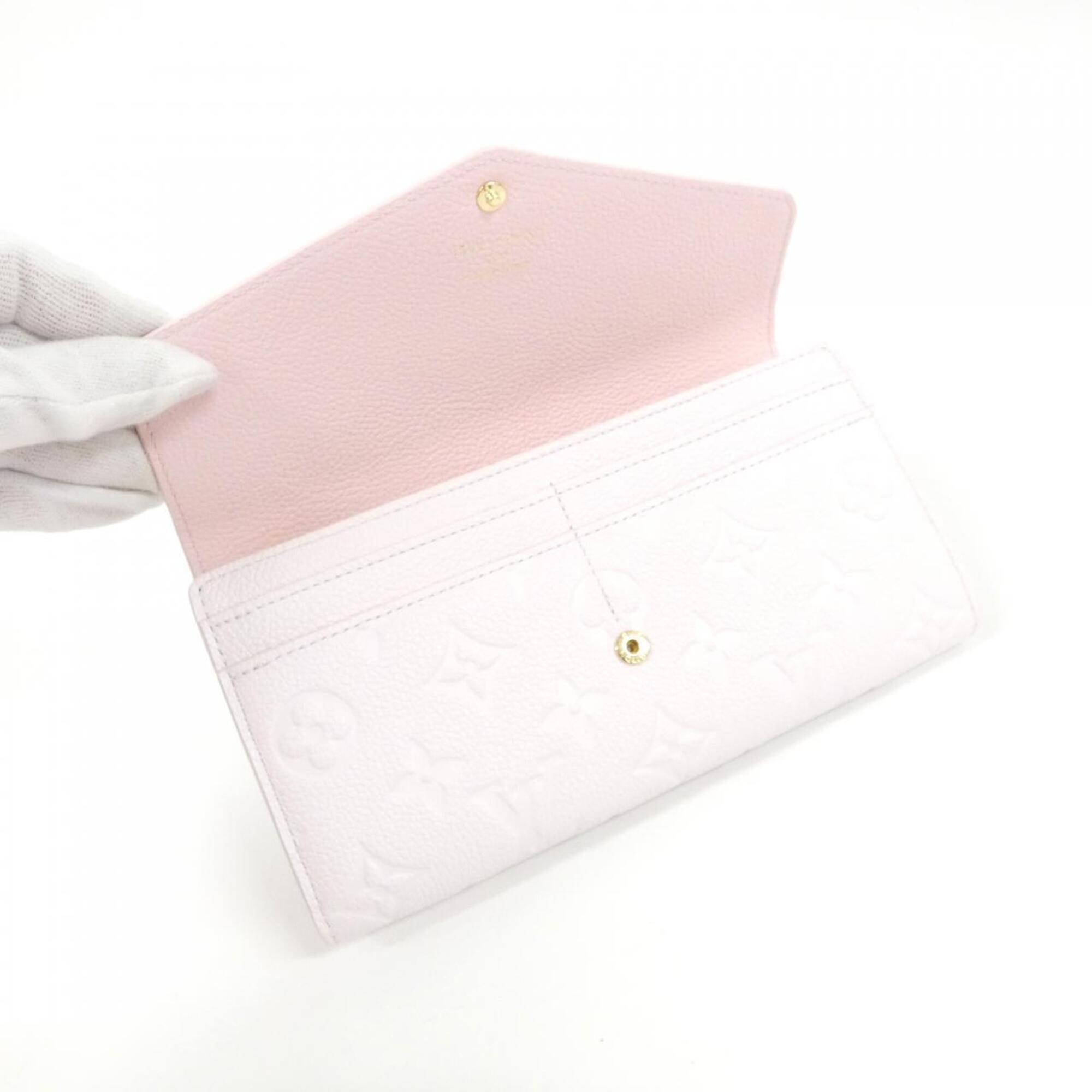 Louis Vuitton Pink Leather Long Wallet (Bi-Fold) (Pre-Owned)