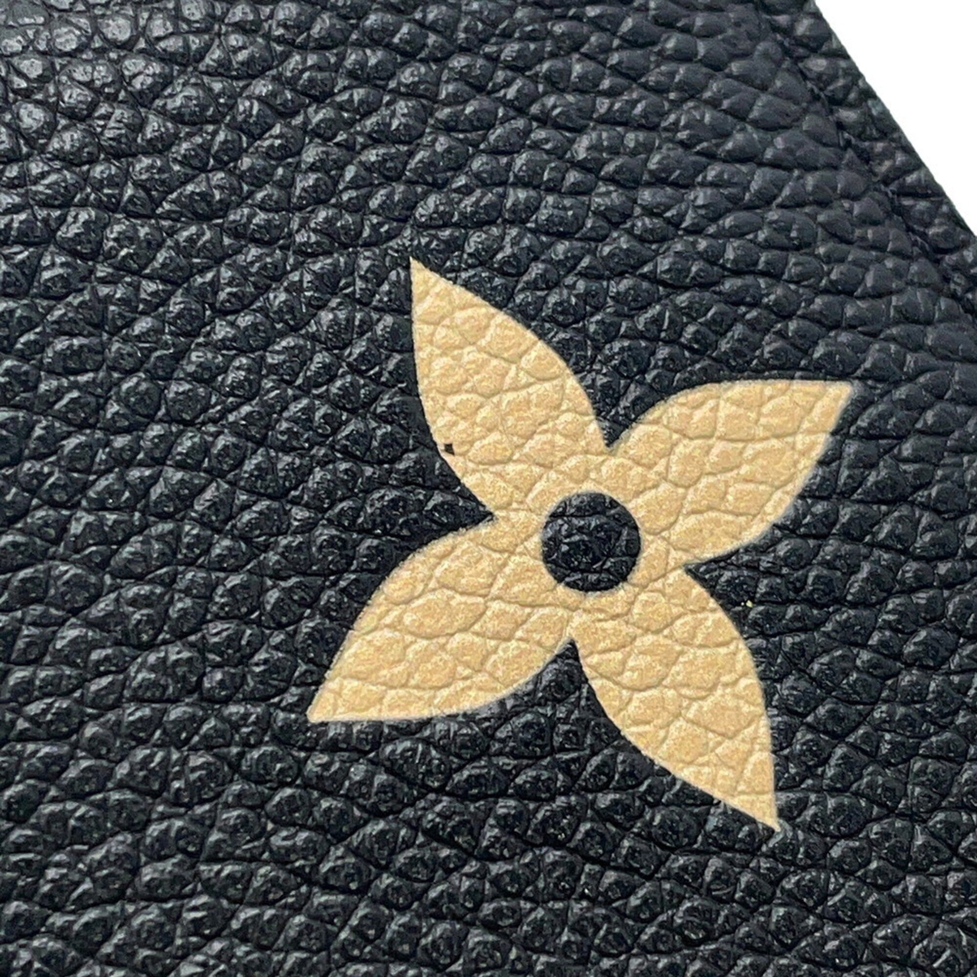Louis Vuitton Monogram Empreinte Beige Noir Monogram Empreinte Wallet (Tri-Fold) (Pre-Owned)