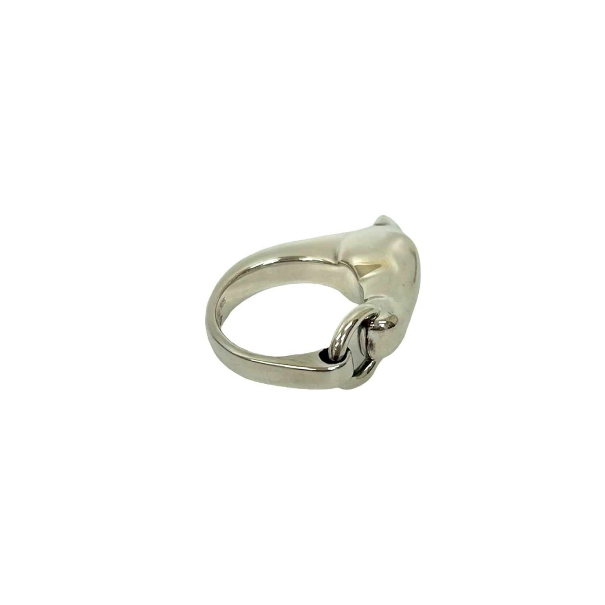 Hermes Silver Silver 925 Band Ring (Pre-Owned)