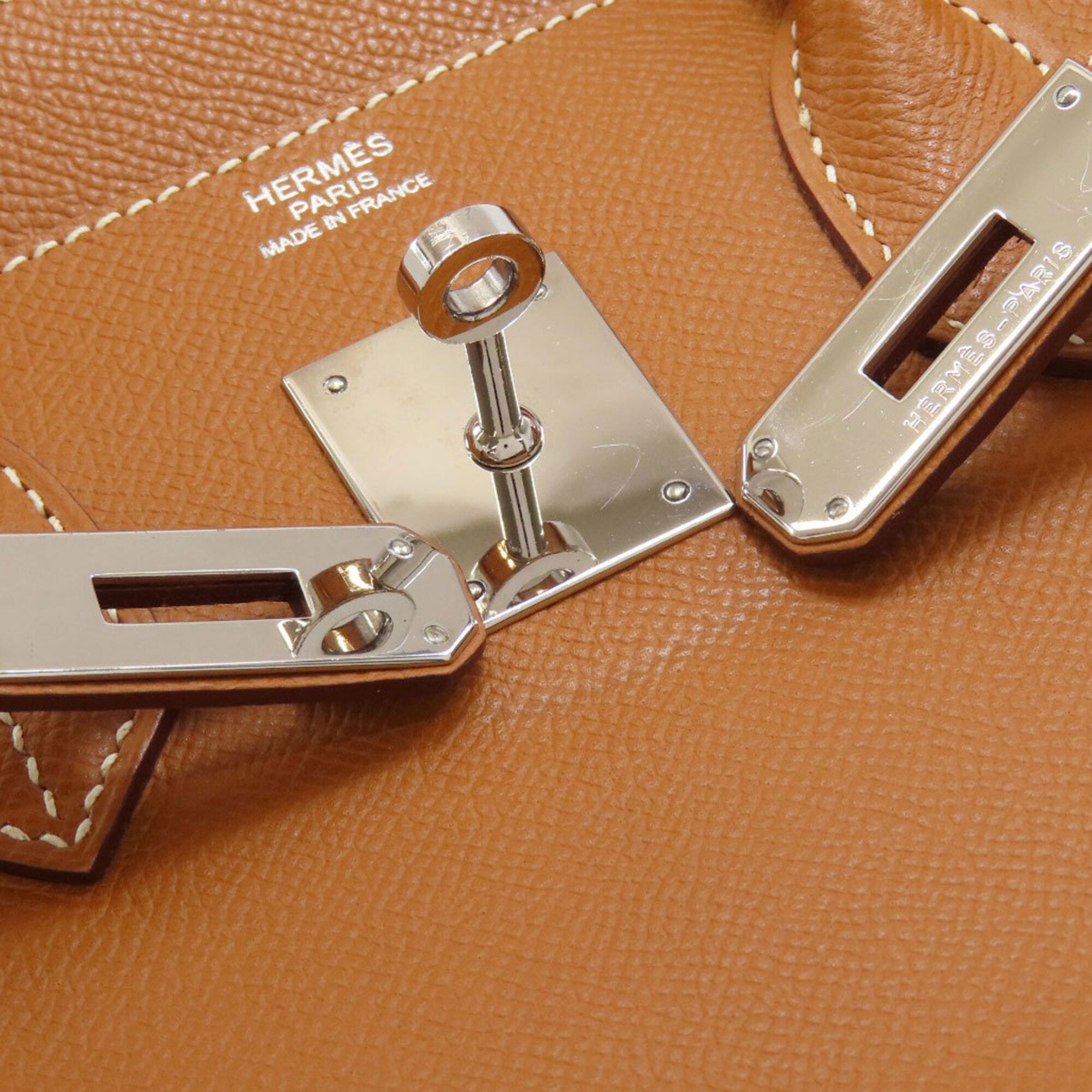Hermes Gold Epsom Leather Handbag (Pre-Owned)