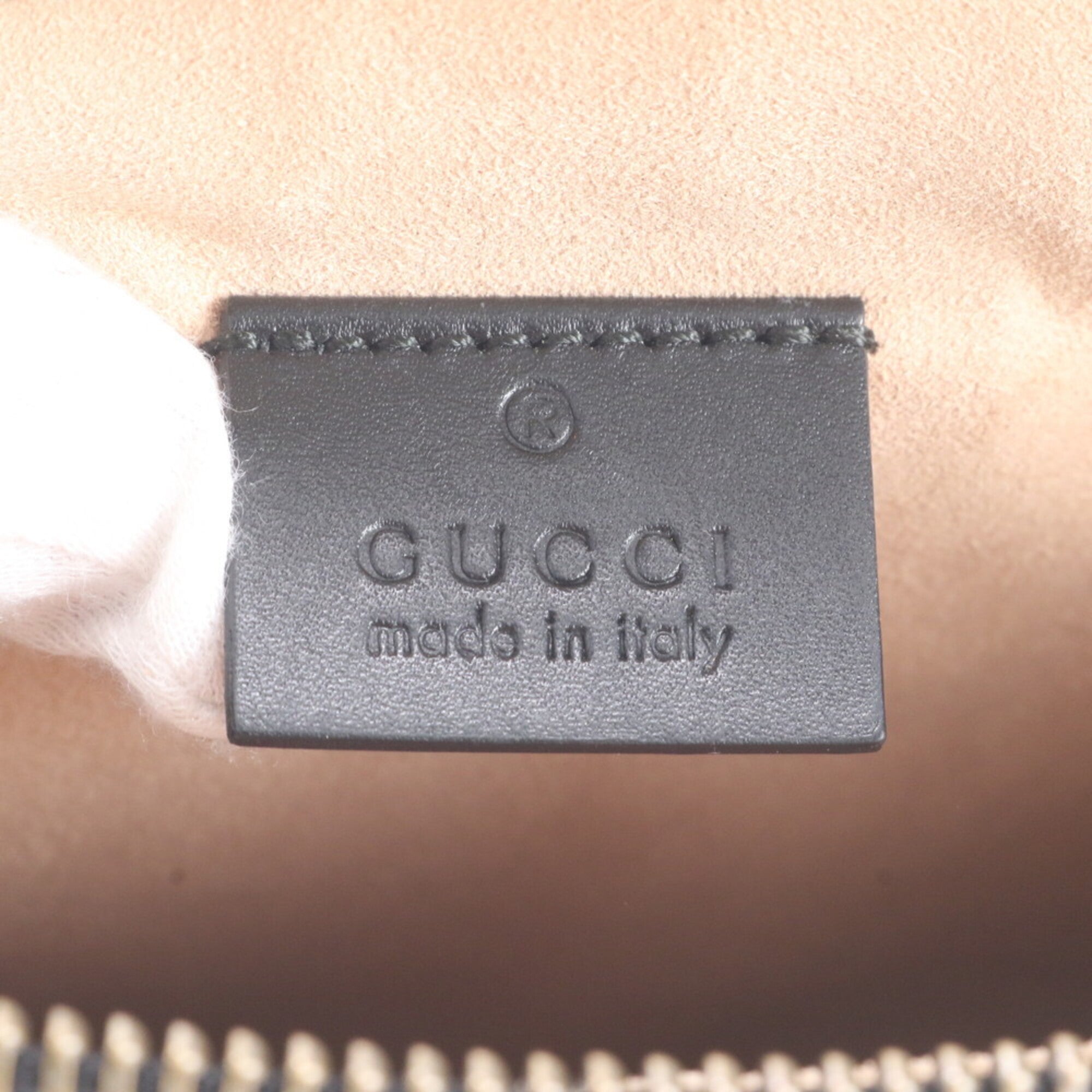 Gucci Black Blue Yellow Leather Clutch Bag Pouch (Pre-Owned)