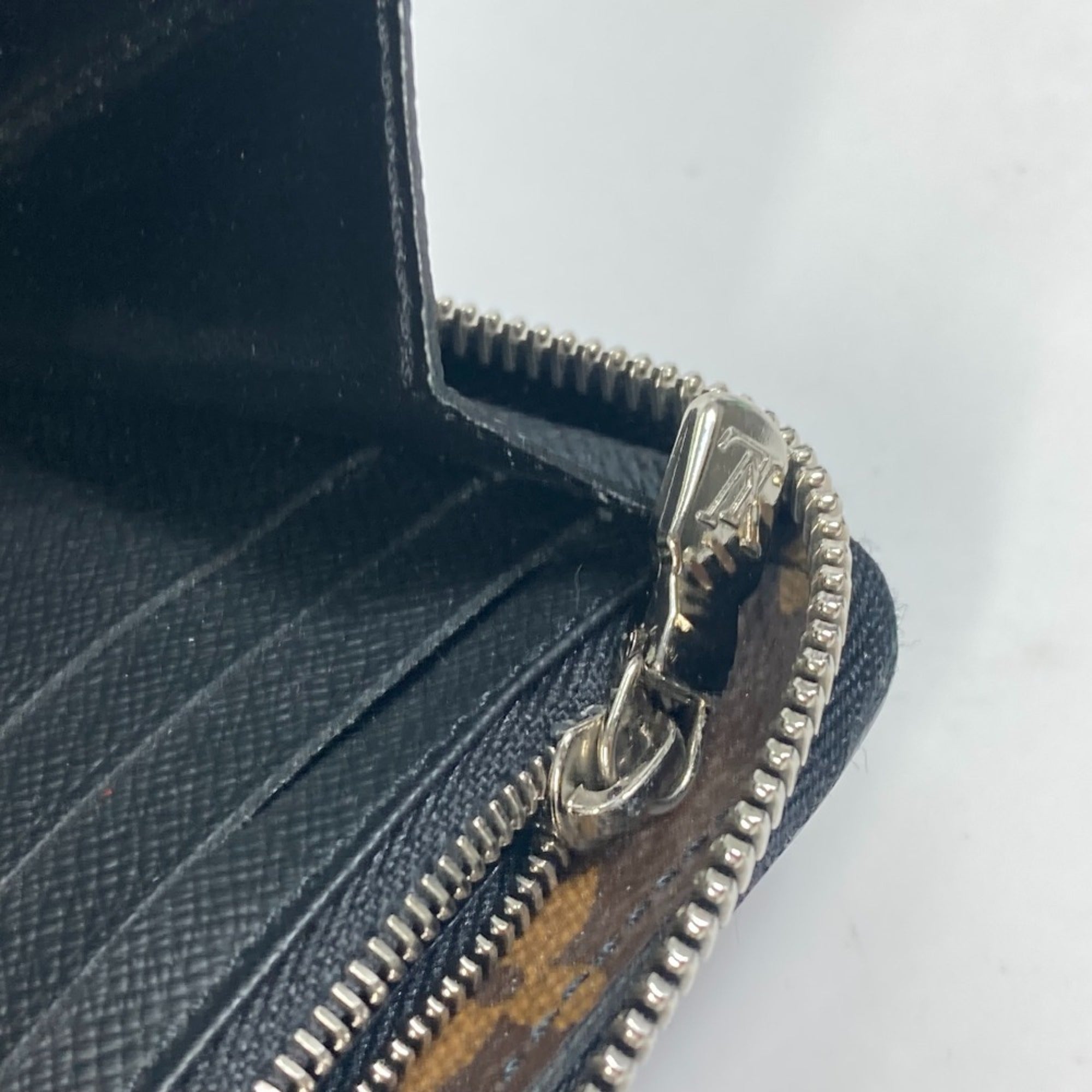 Louis Vuitton Monogram Macassar Black Brown Monogram Long Wallet (Bi-Fold) (Pre-Owned)