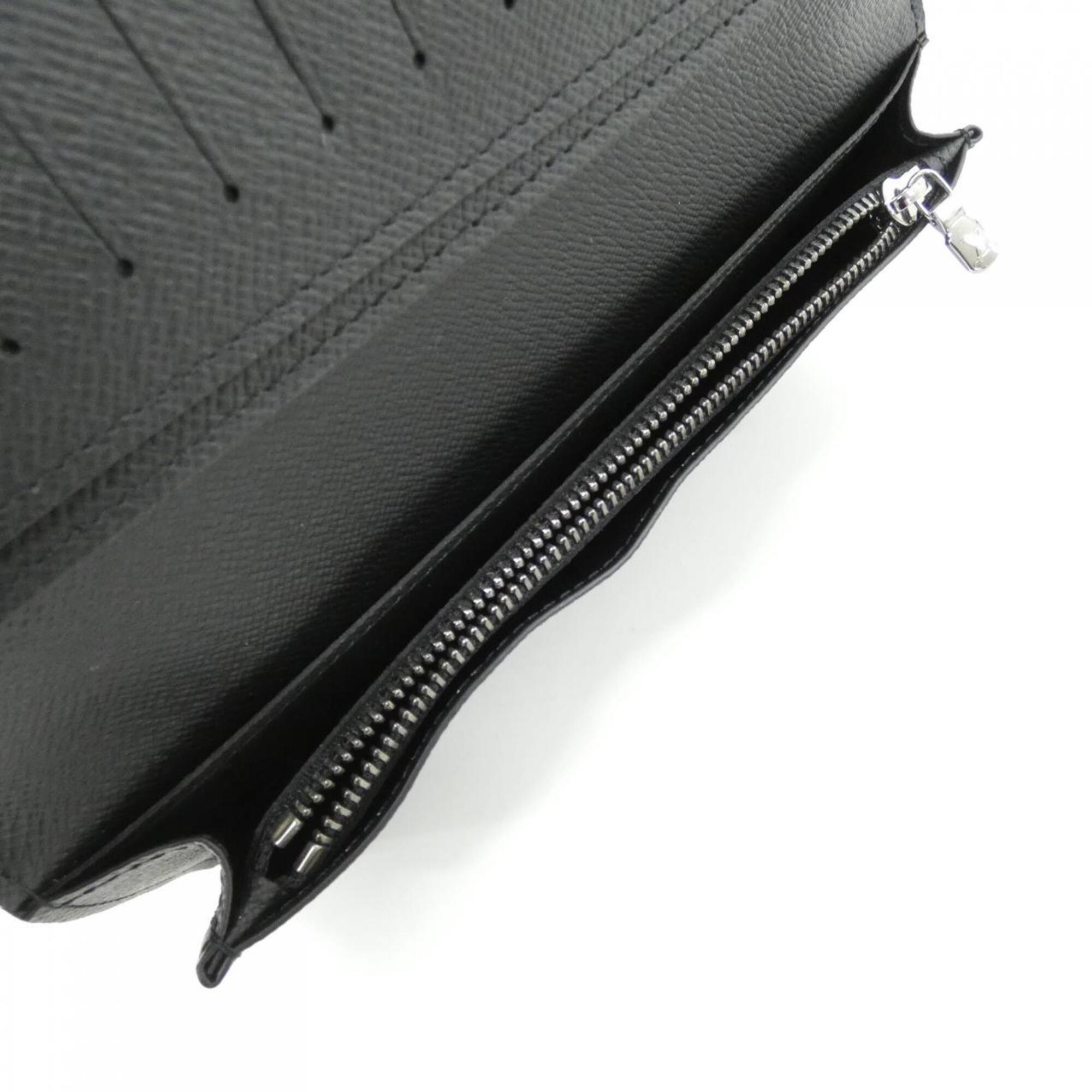 Louis Vuitton Black Coated Canvas Long Wallet (Bi-Fold) (Pre-Owned)