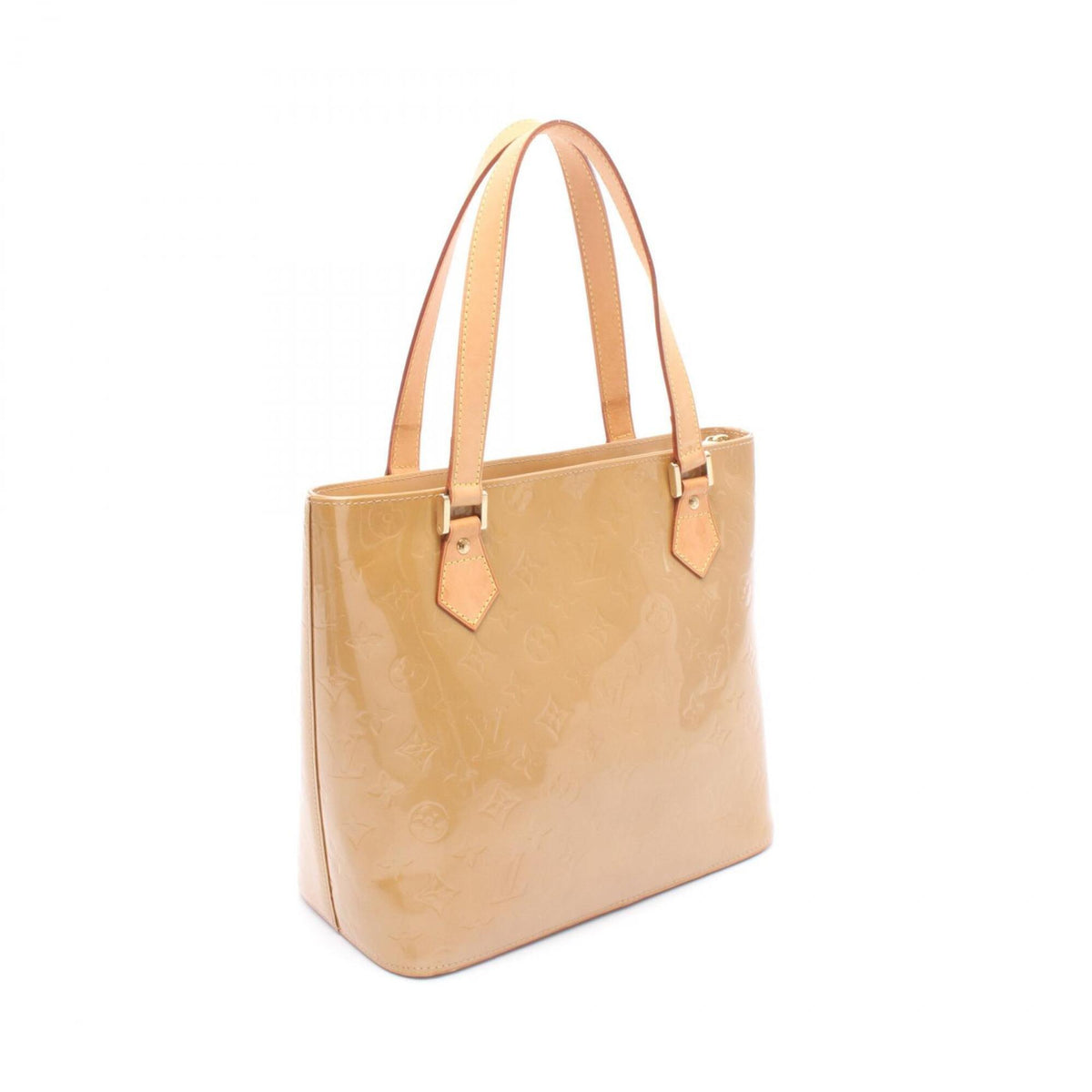Louis Vuitton Monogram Vernis Beige Leather Handbag (Pre-Owned)