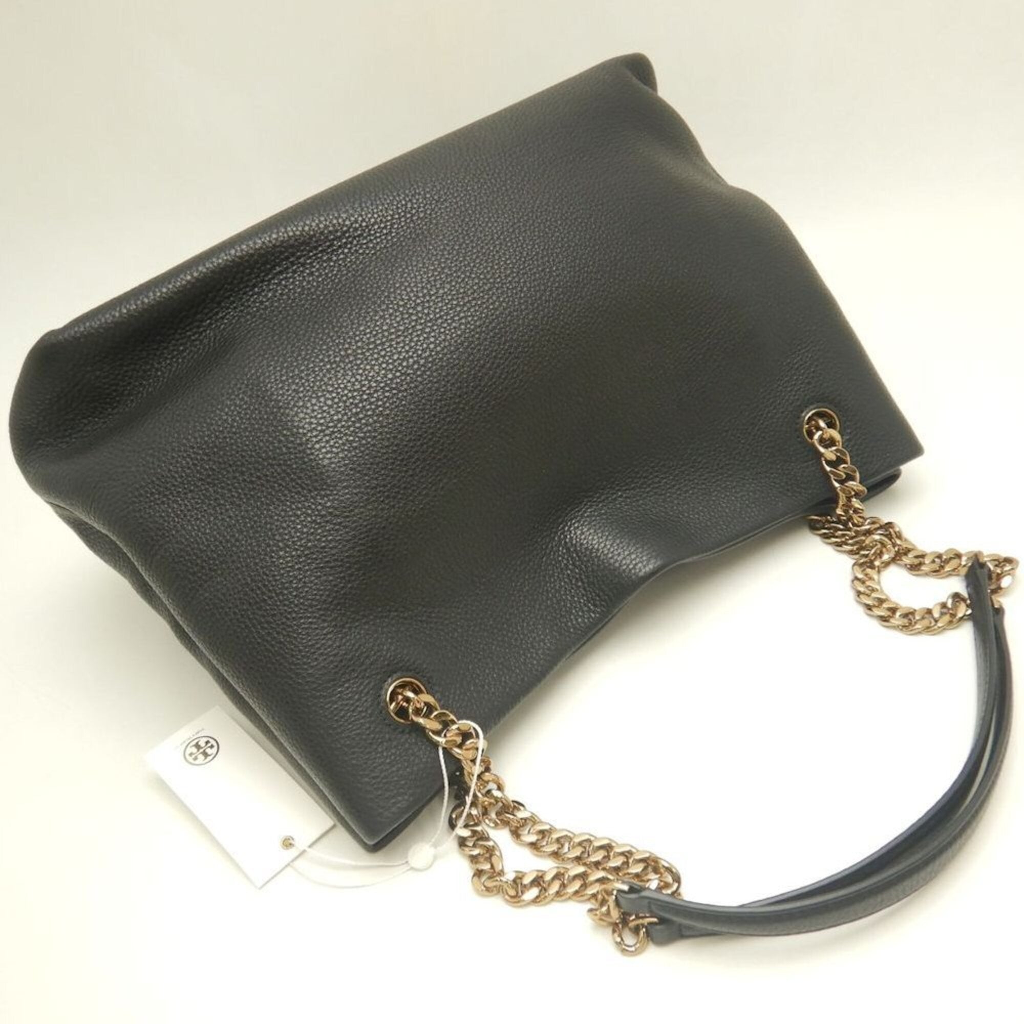 Tory Burch Black Leather Tote Bag (Pre-Owned)