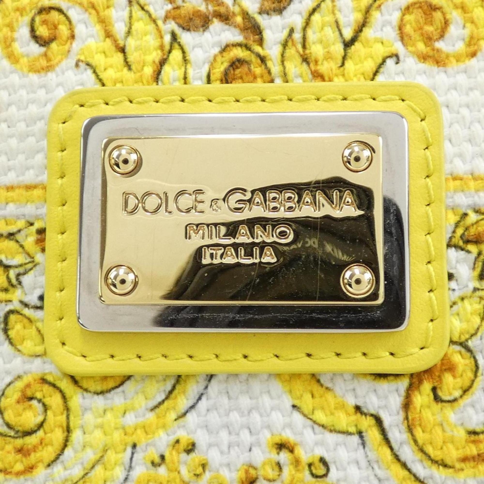 Dolce & Gabbana White Yellow Handbag (Pre-Owned)