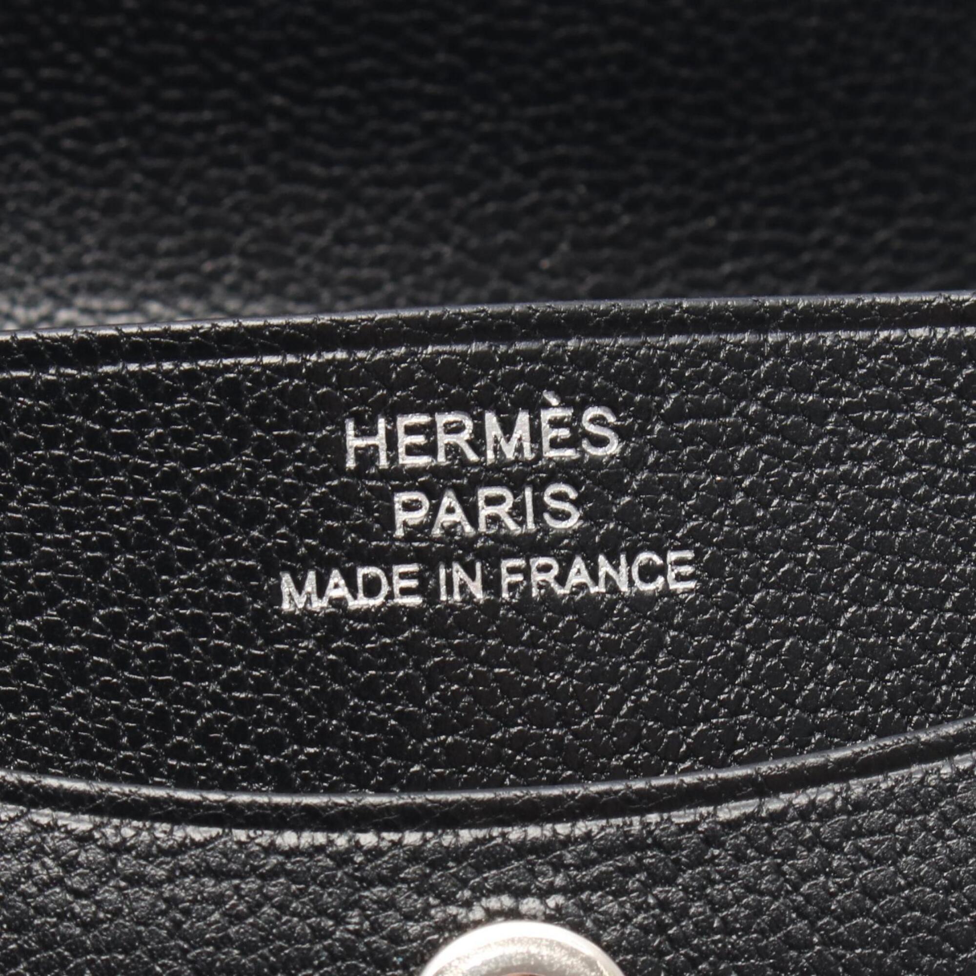 Hermes Black Leather Wallet (Tri-Fold) (Pre-Owned)