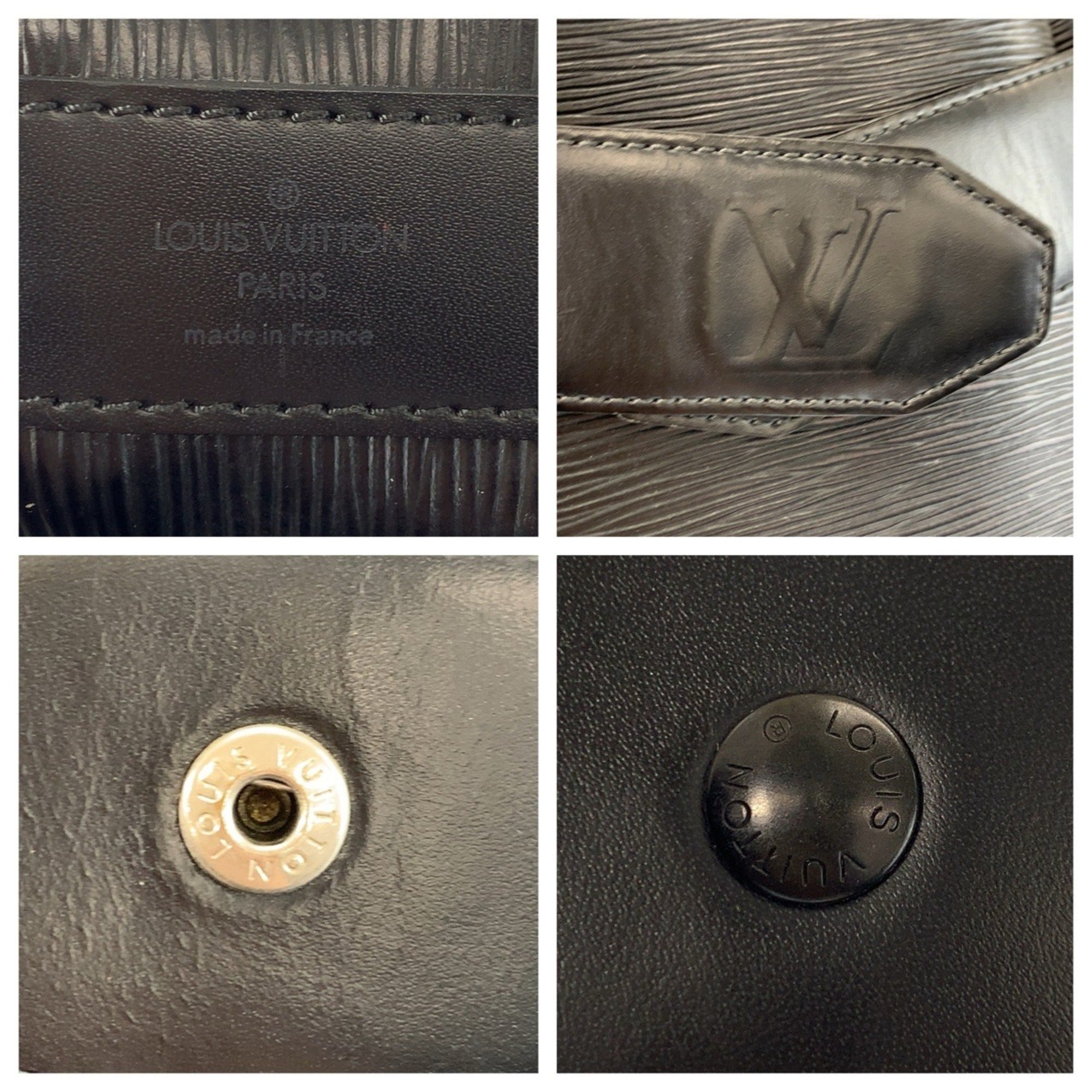Louis Vuitton Black Leather Shoulder Bag (Pre-Owned)