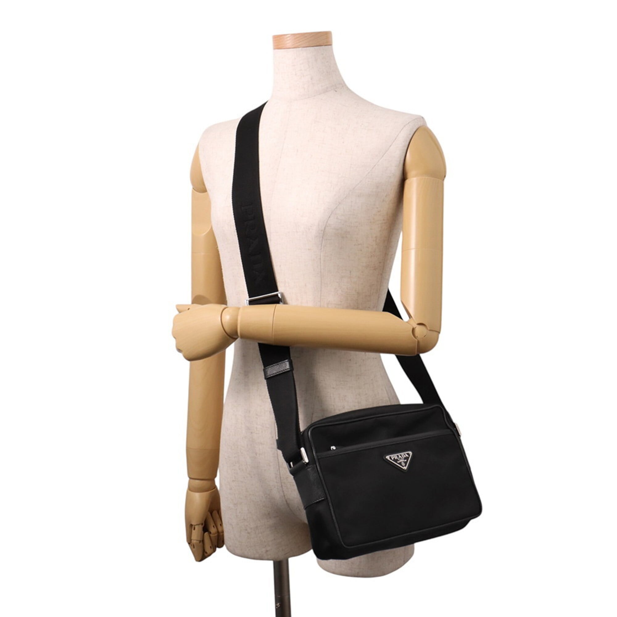 Prada Black Nylon Handbag Shoulder Bag (Pre-Owned)