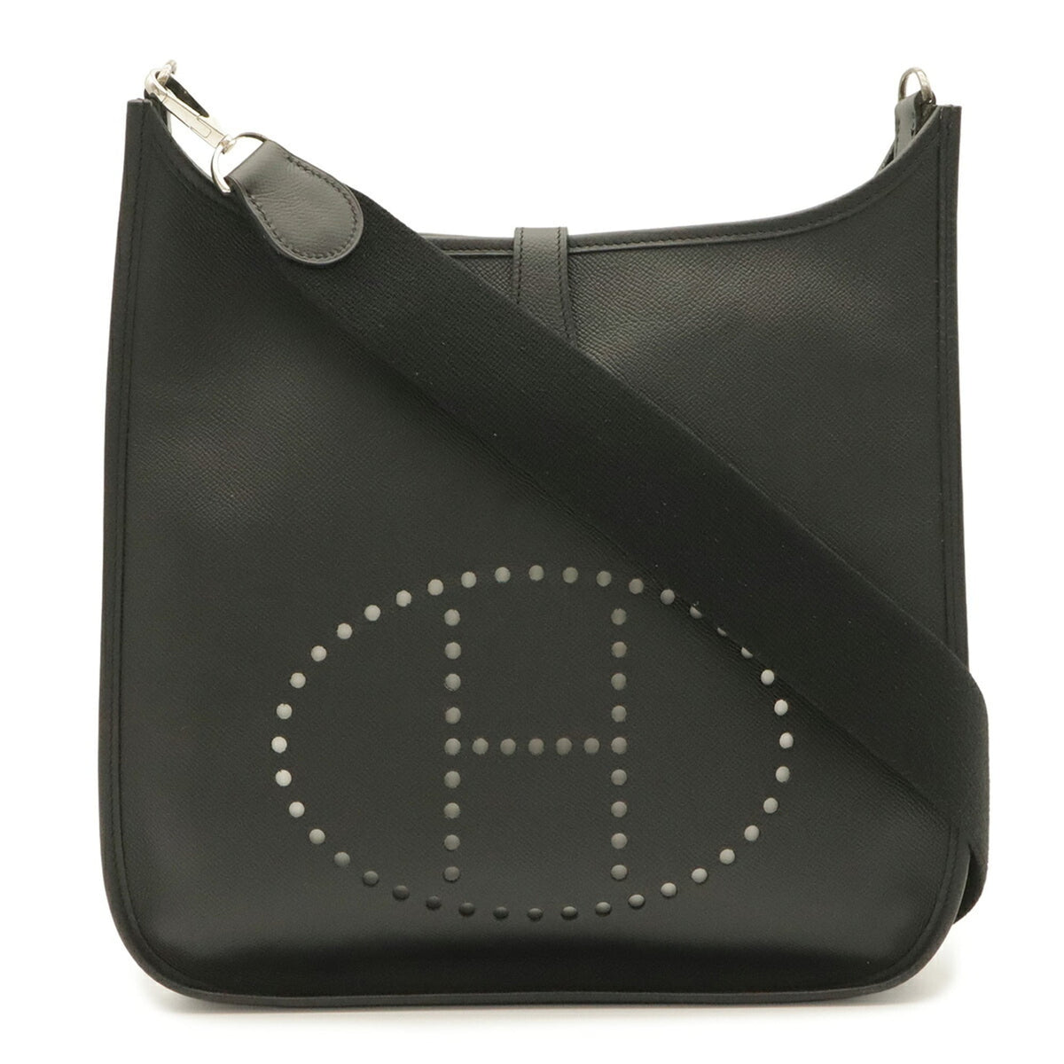 Hermes Evelyne Black Epsom Leather Shoulder Bag (Pre-Owned)