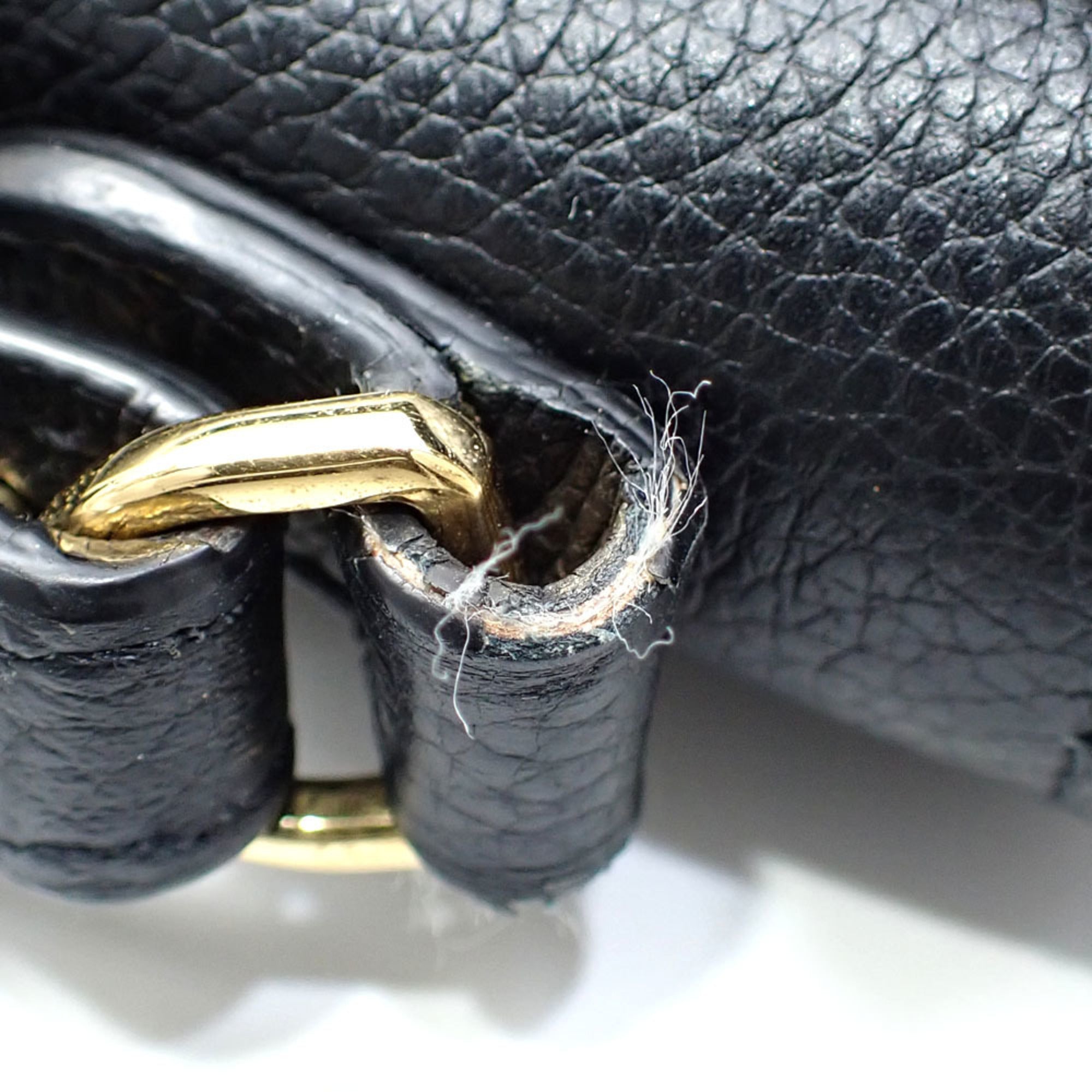 Burberry Beige Black Cotton Polyester Leather Shoulder Bag (Pre-Owned)