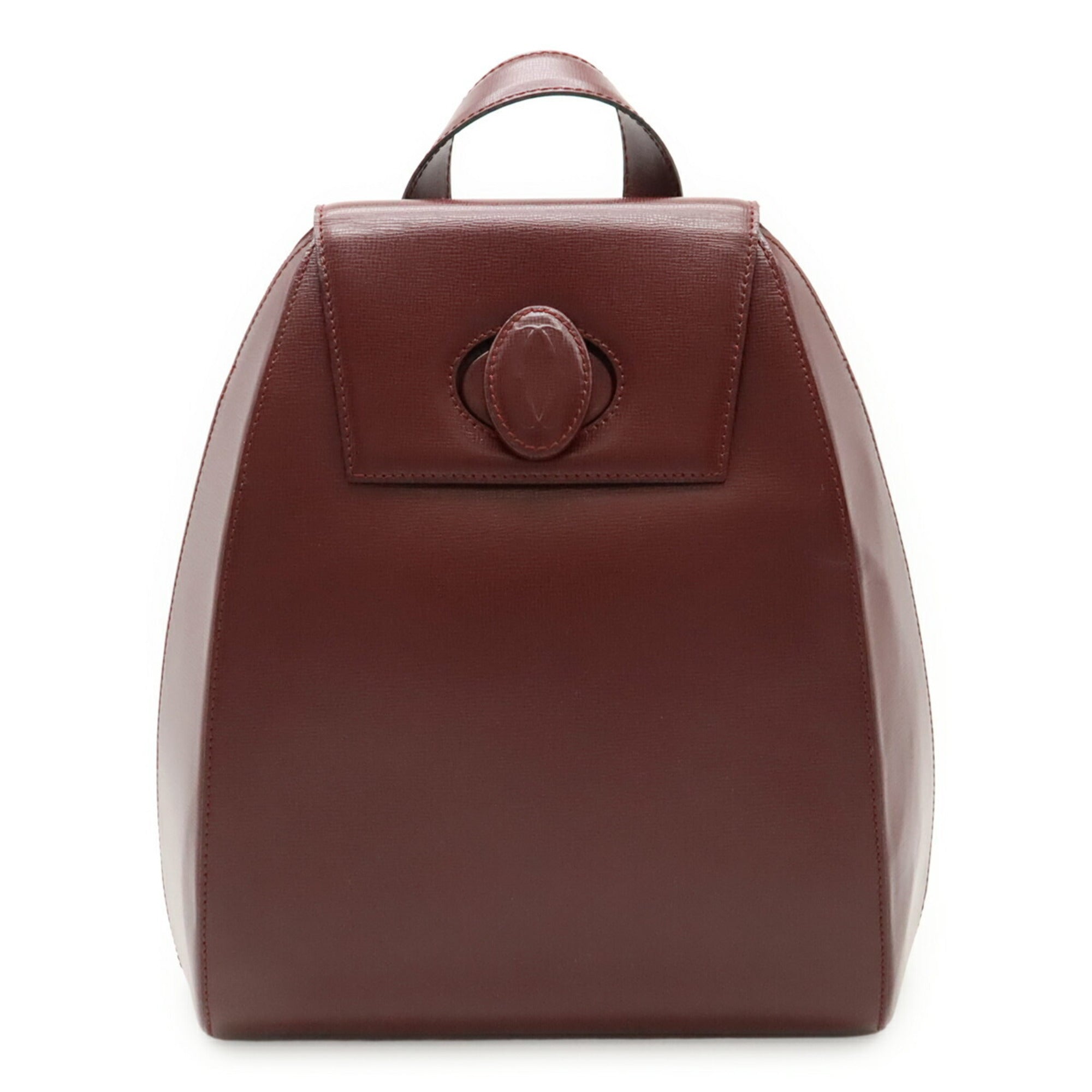 Cartier Bordeaux Leather Backpack (Pre-Owned)
