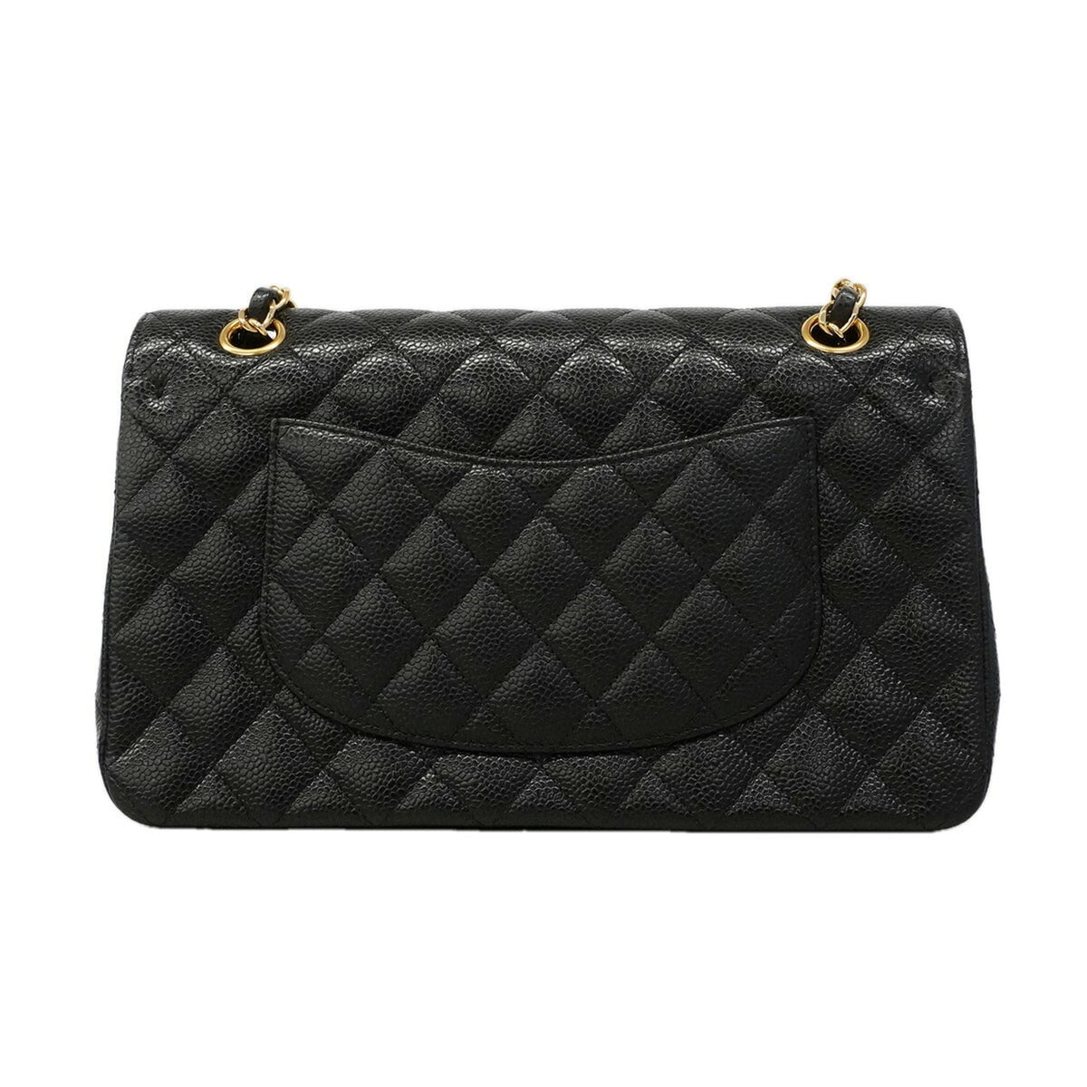 Chanel Black Grained Calfskin Shoulder Bag (Pre-Owned)