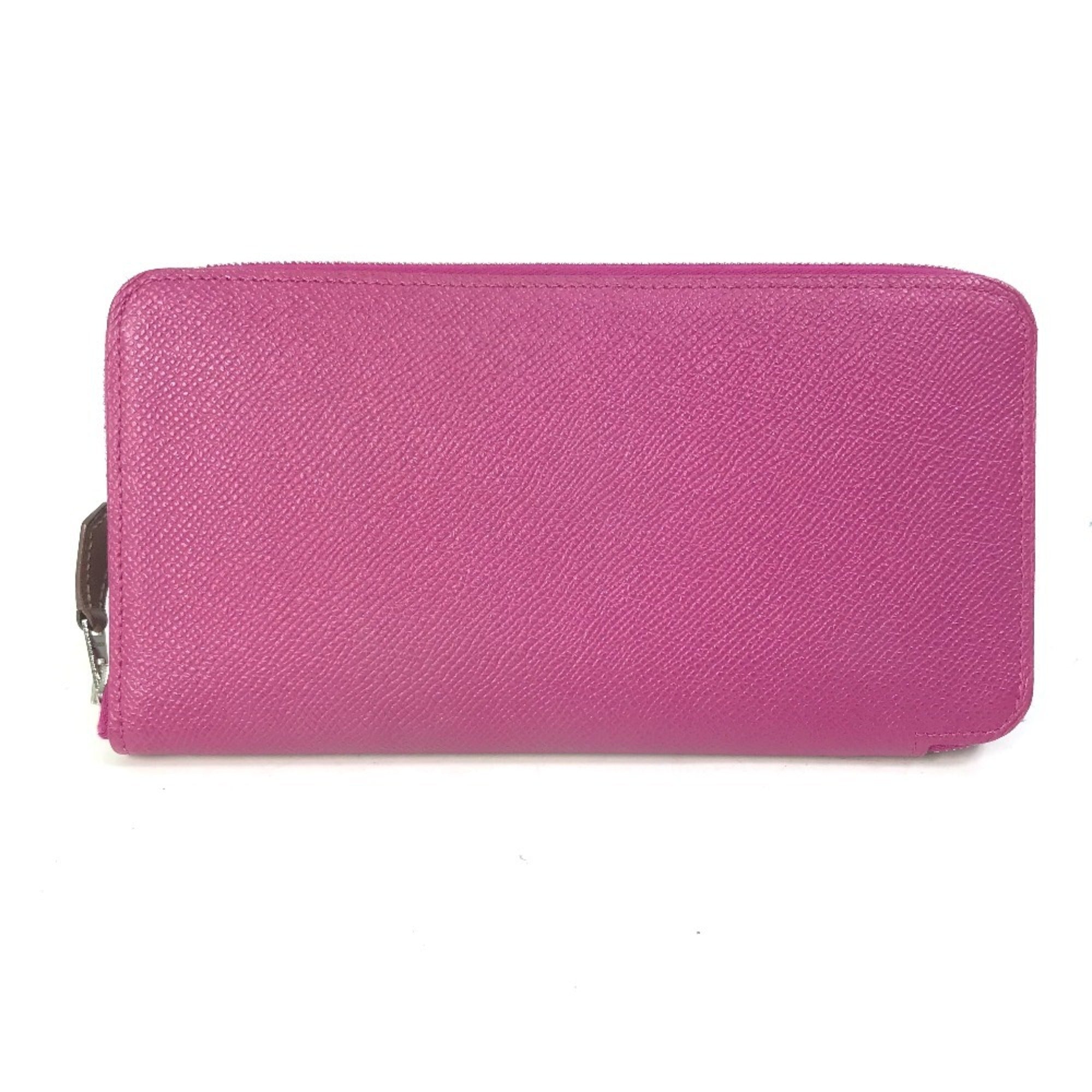 Hermes Silk'in Purple Tosca Epsom Leather Long Wallet (Bi-Fold) (Pre-Owned)