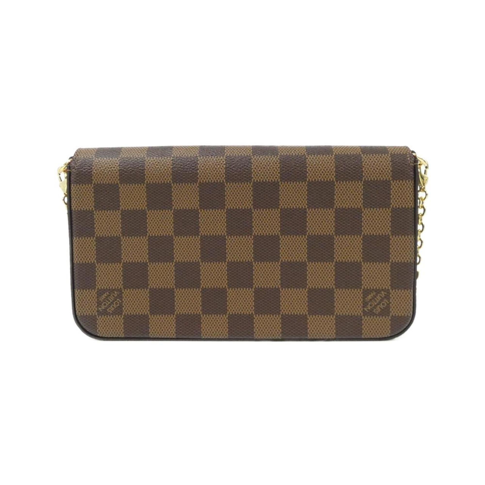 Louis Vuitton Ebene Coated Canvas Pochette Shoulder Bag (Pre-Owned)