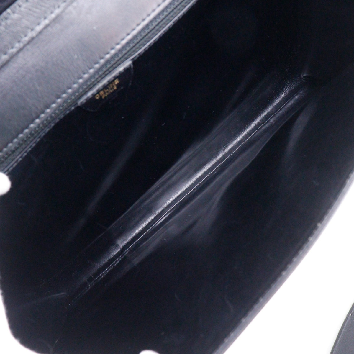 Celine Black Leather Clutch Bag Shoulder Bag (Pre-Owned)