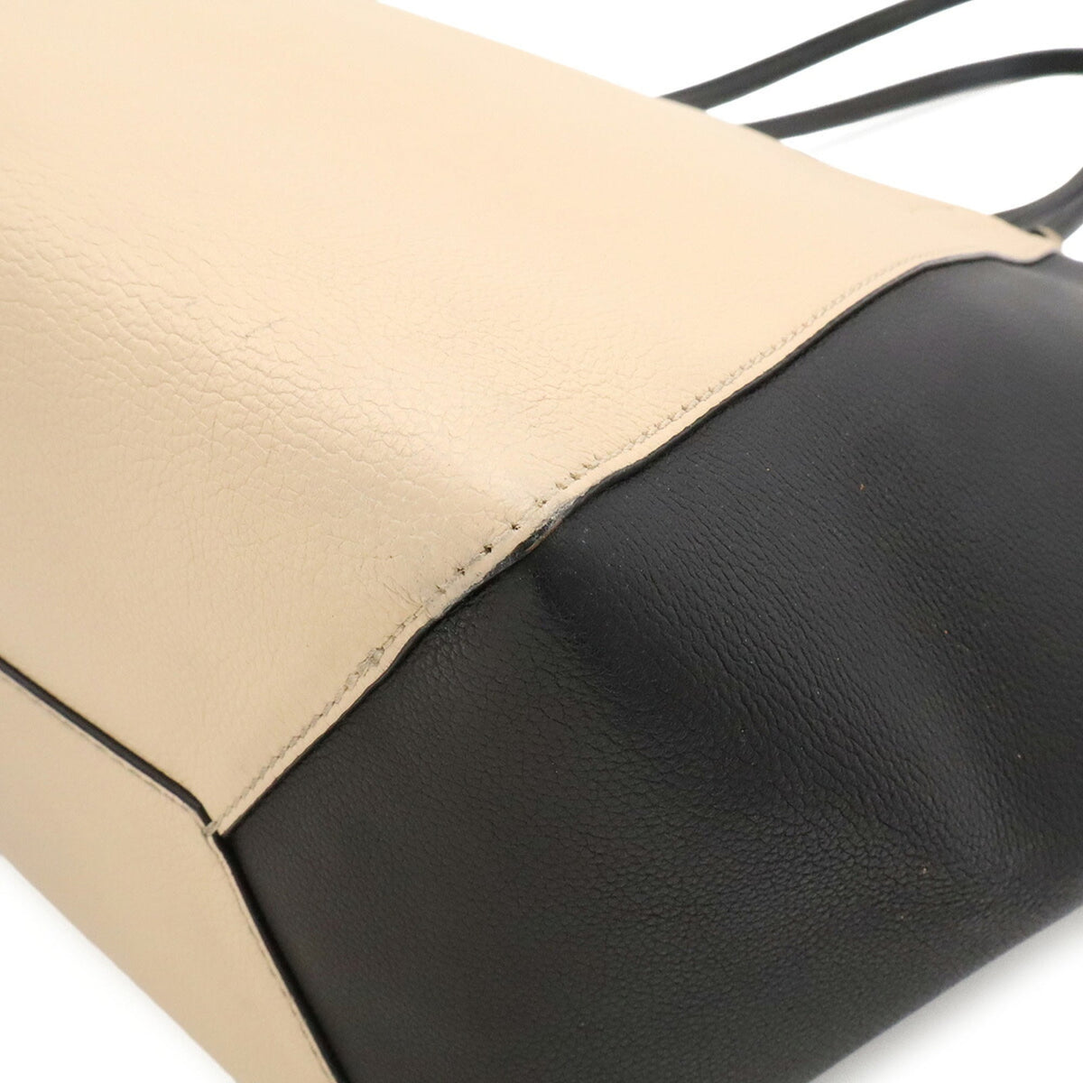 Louis Vuitton Beige Bicolor Black Noir Vanilla Leather Shoulder Bag Tote Bag (Pre-Owned)