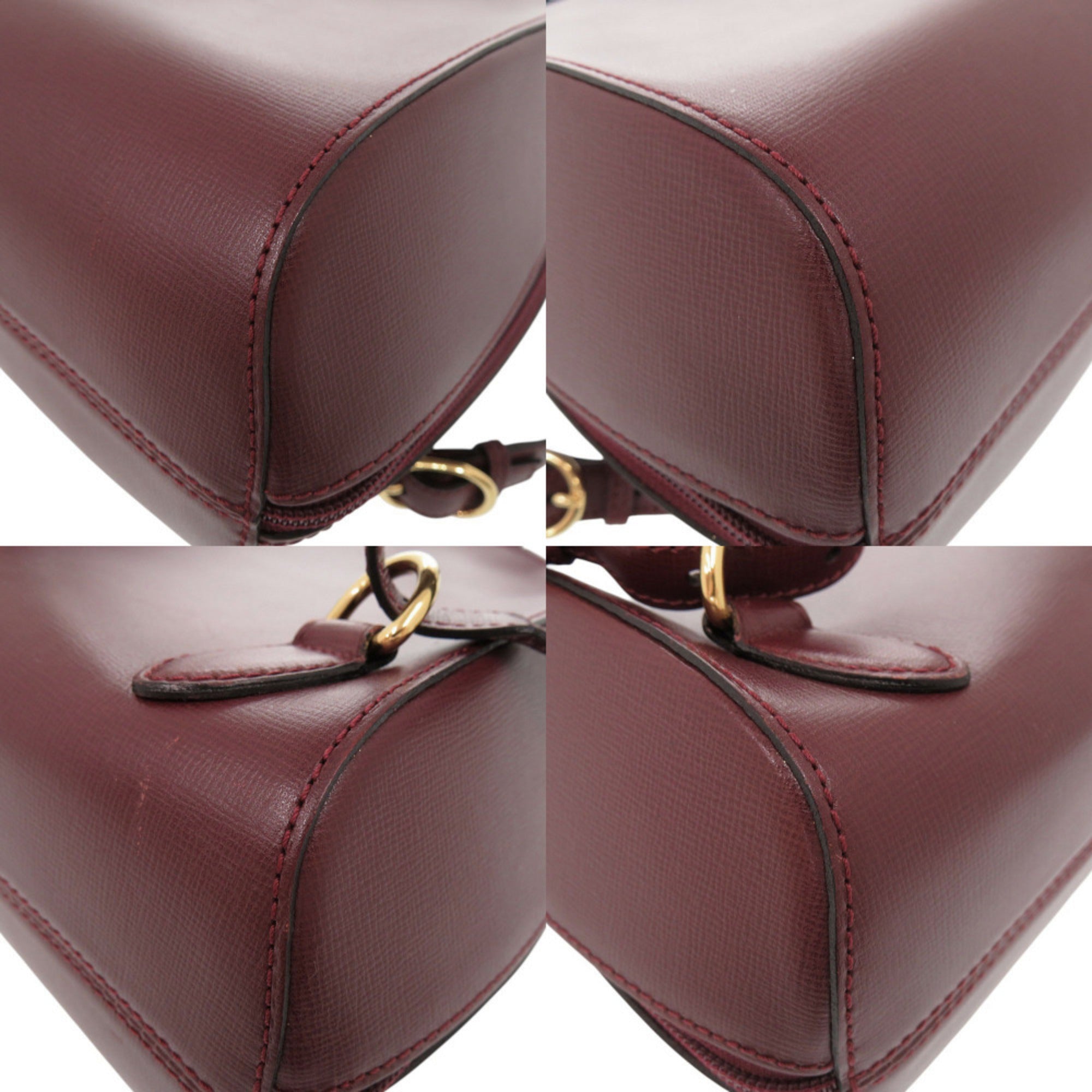 Cartier Bordeaux Leather Backpack (Pre-Owned)