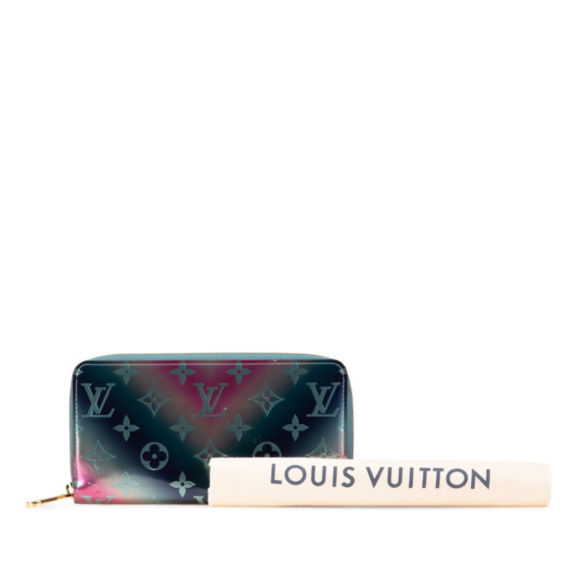 Louis Vuitton Blue Multi-Color Pink Patent Leather Long Wallet (Bi-Fold) (Pre-Owned)