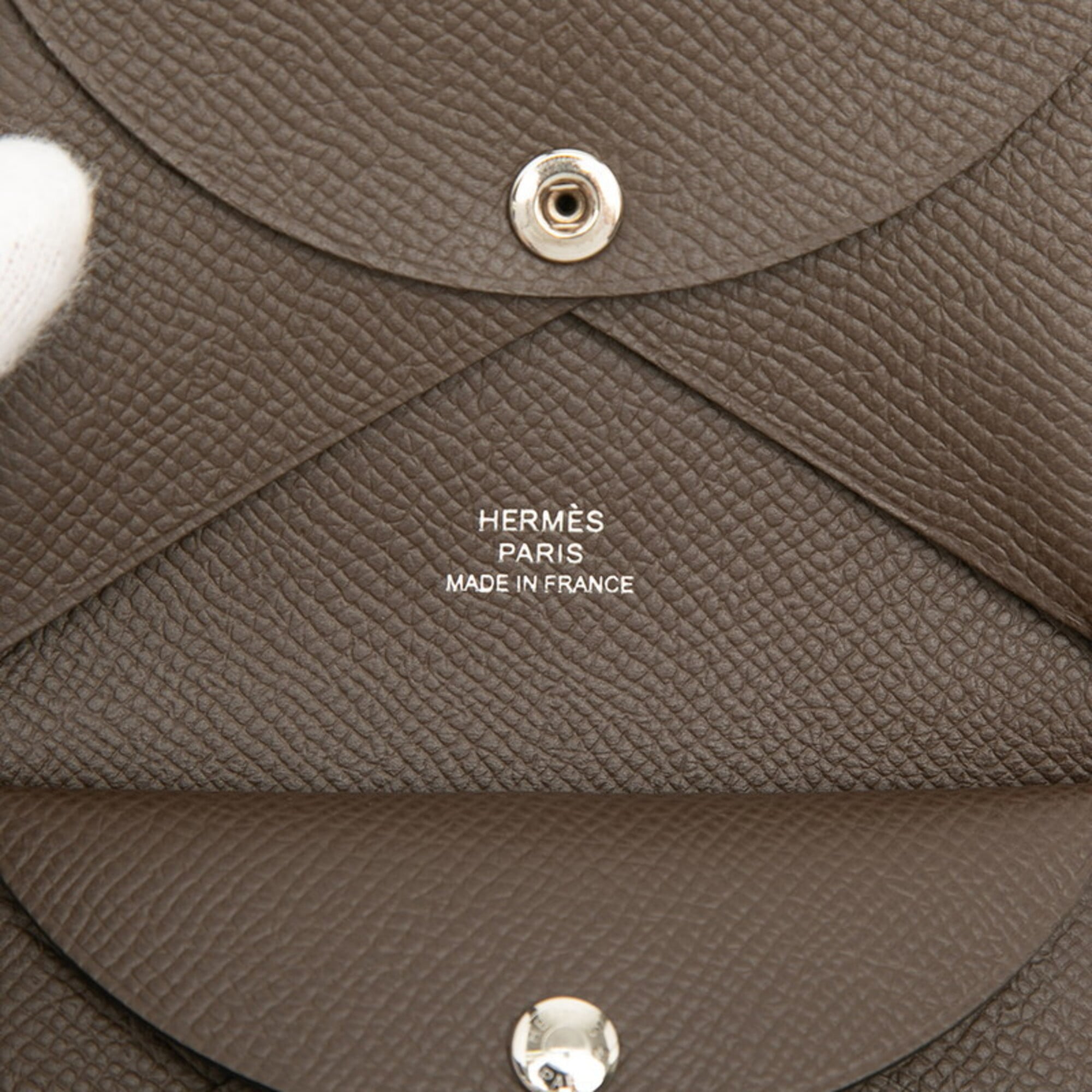 Hermes Brown Epsom Leather Coin Purse/Coin Case (Pre-Owned)