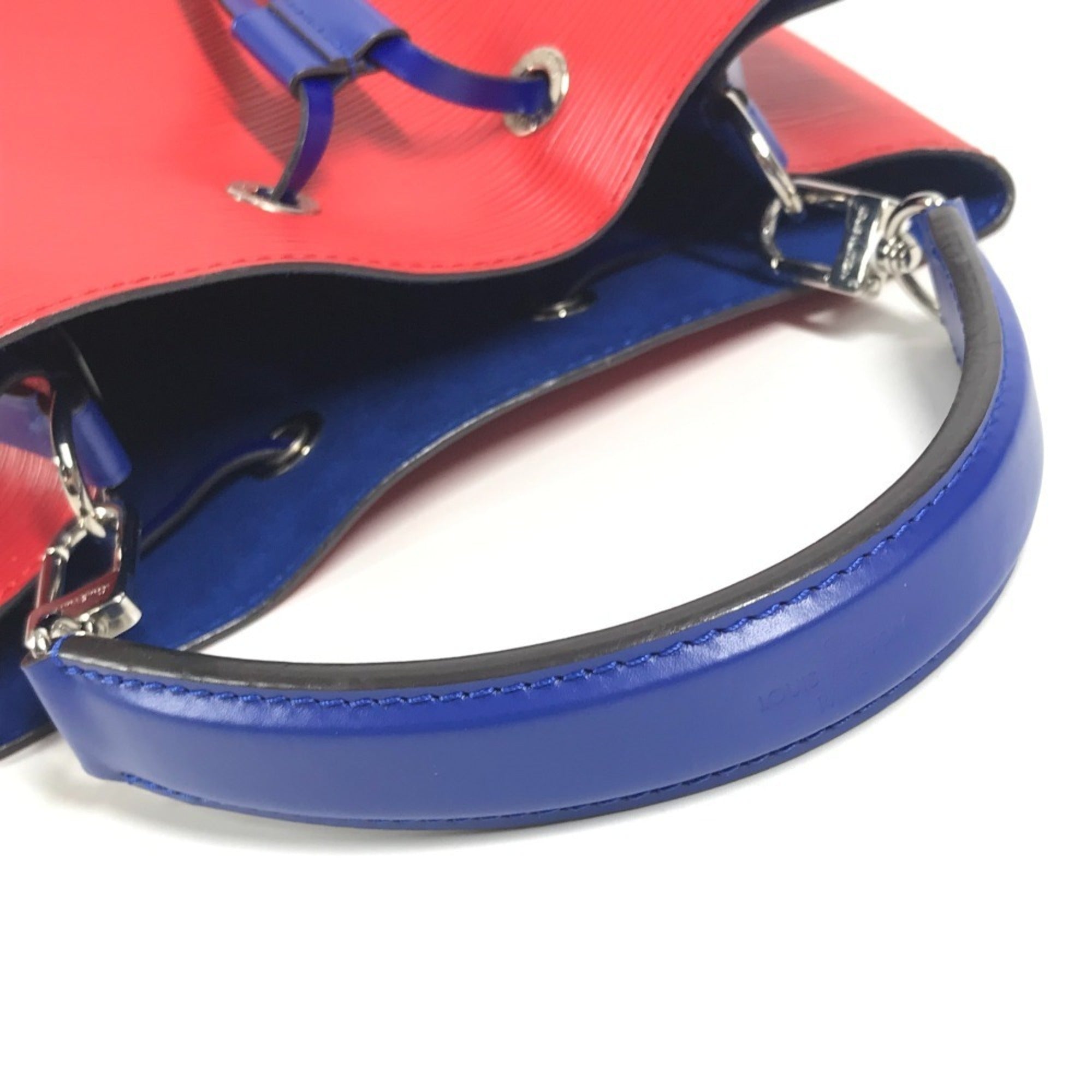 Louis Vuitton Blue Red Color Epi Leather Handbag Shoulder Bag (Pre-Owned)
