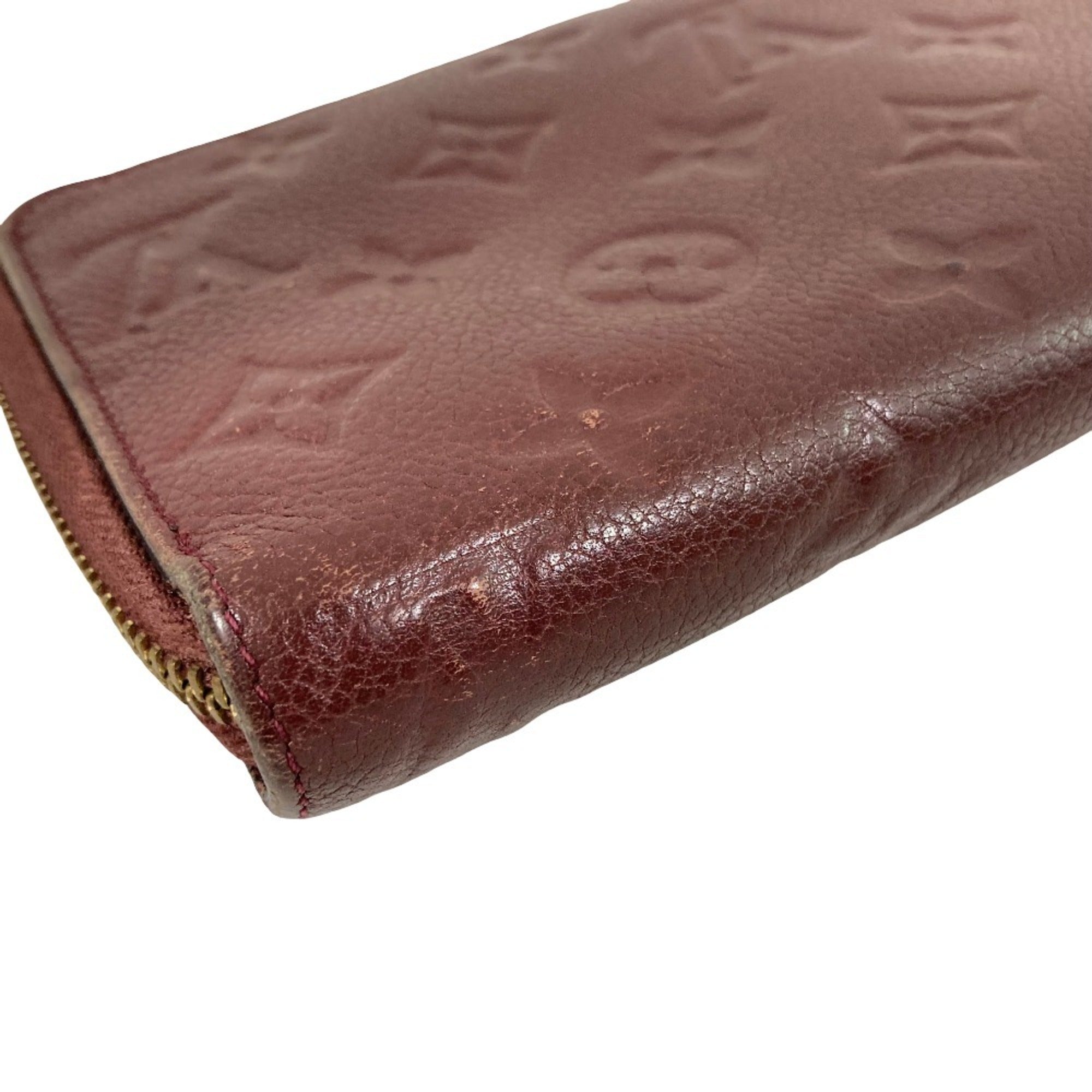 Louis Vuitton Monogram Empreinte Bordeaux Monogram Empreinte Long Wallet (Bi-Fold) (Pre-Owned)