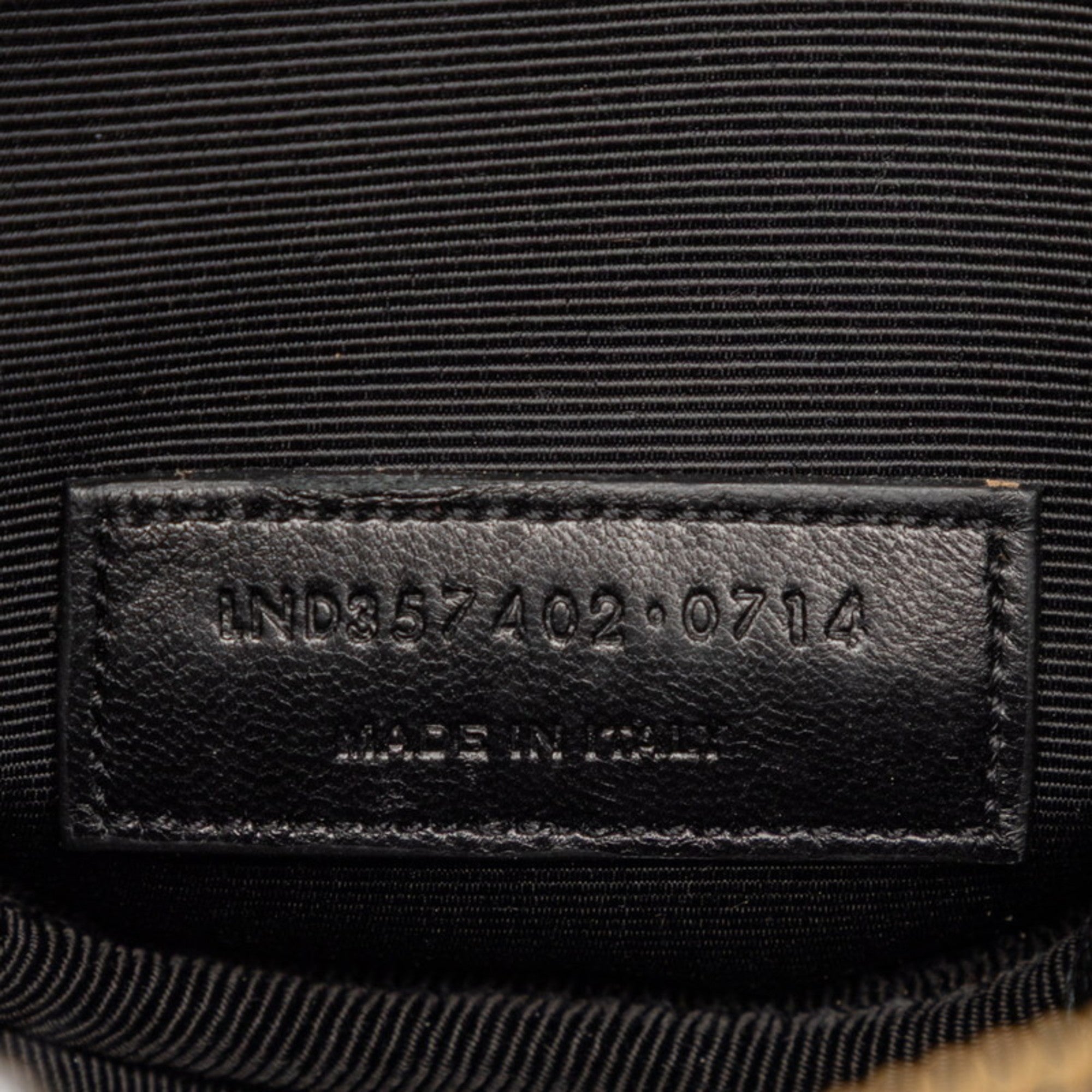 Saint Laurent Black Gold Spangles Leather Shoulder Bag (Pre-Owned)