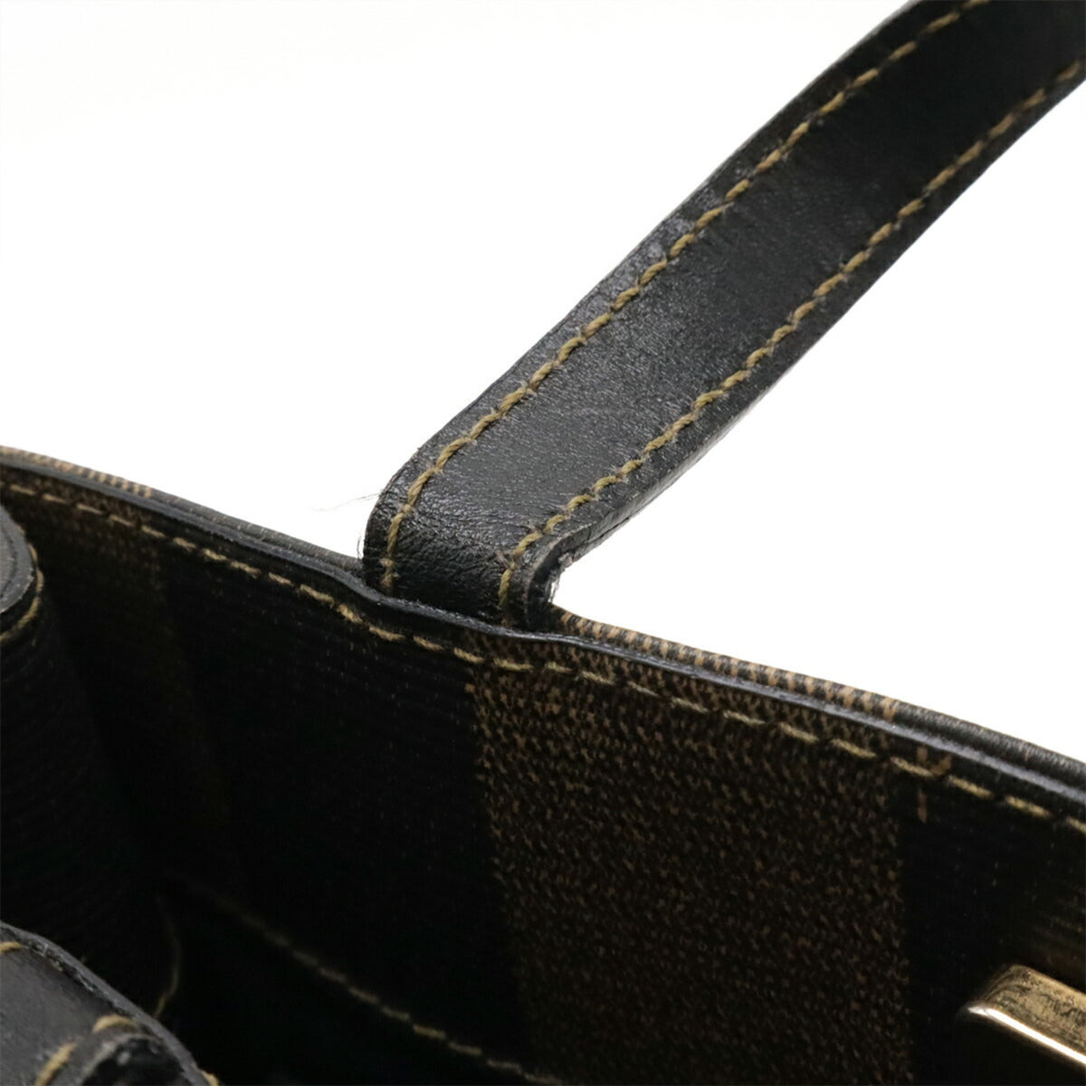 Fendi Khaki Brown Pvc Handbag (Pre-Owned)