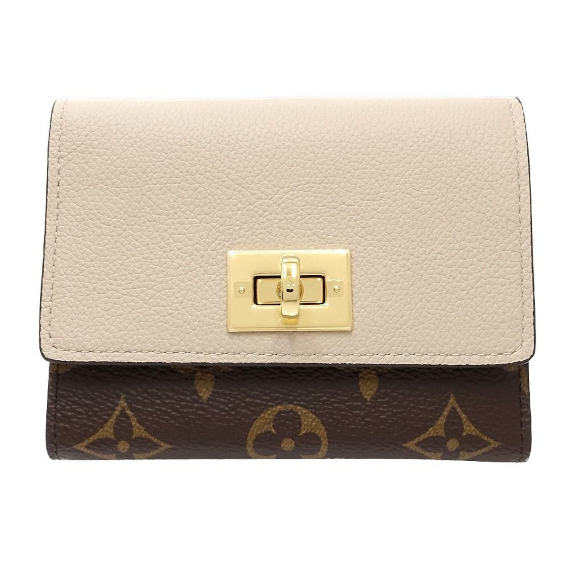 Louis Vuitton Brown Grayish Monogram Monogram Wallet (Tri-Fold) (Pre-Owned)