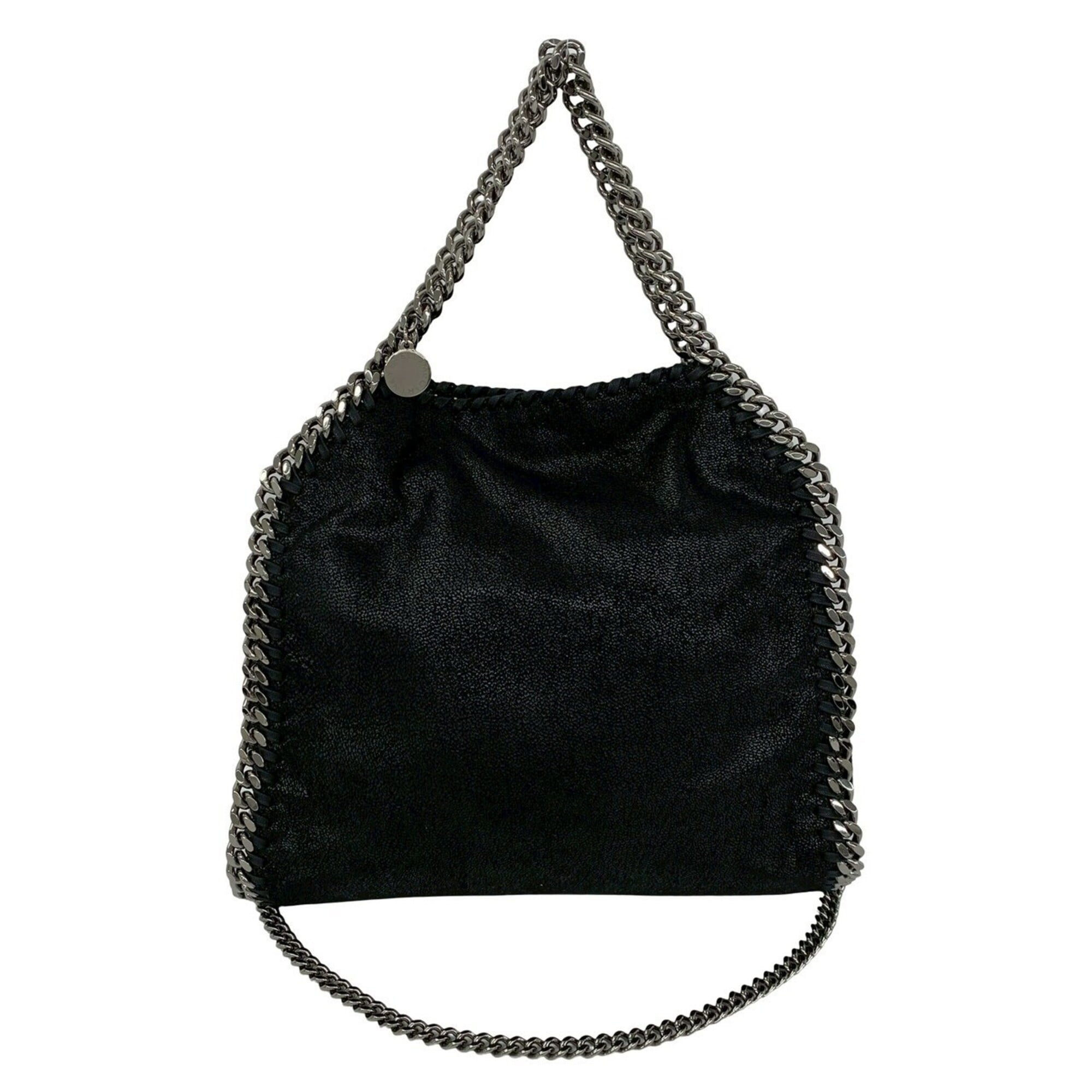 Stella Mccartney Black Leather Handbag Shoulder Bag (Pre-Owned)