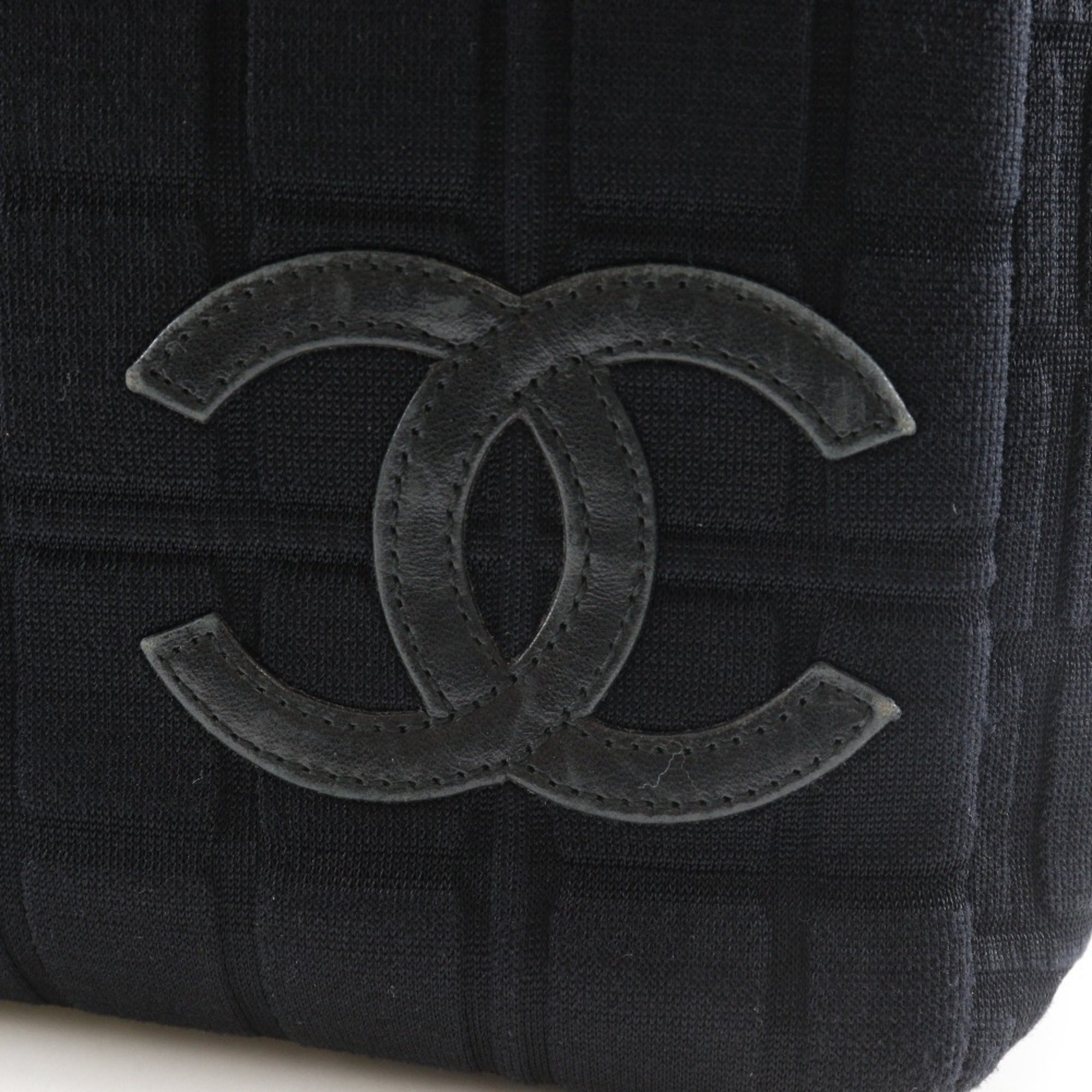 Chanel Black Jersey Tote Bag (Pre-Owned)