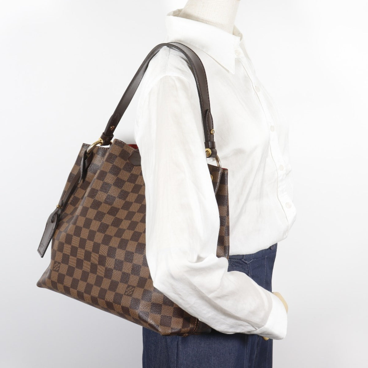 Louis Vuitton Brown Damier Canvas Shoulder Bag (Pre-Owned)