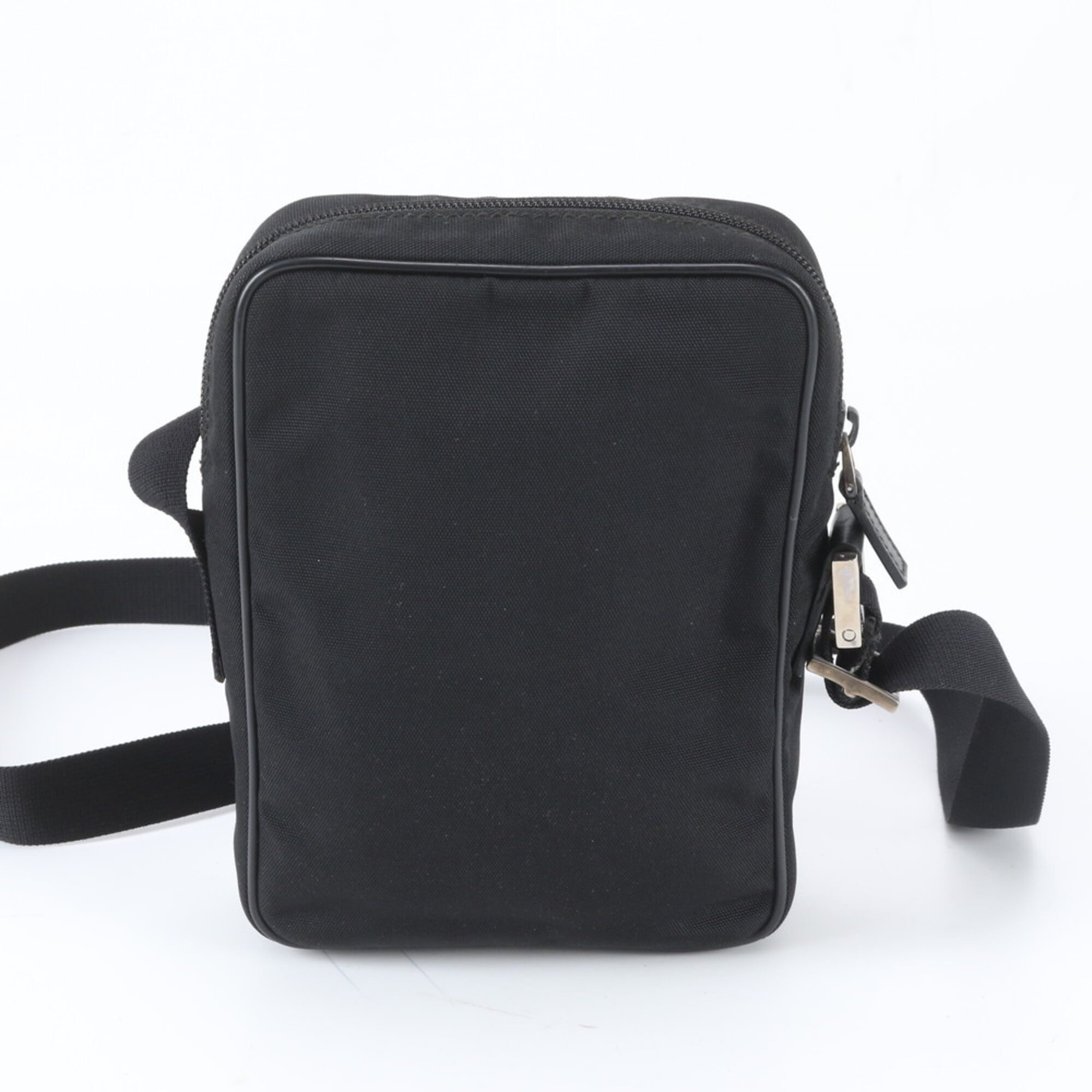 Gucci Black Leather Nylon Shoulder Bag (Pre-Owned)