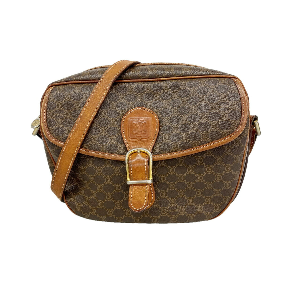 Celine Brown Pvc Shoulder Bag (Pre-Owned)