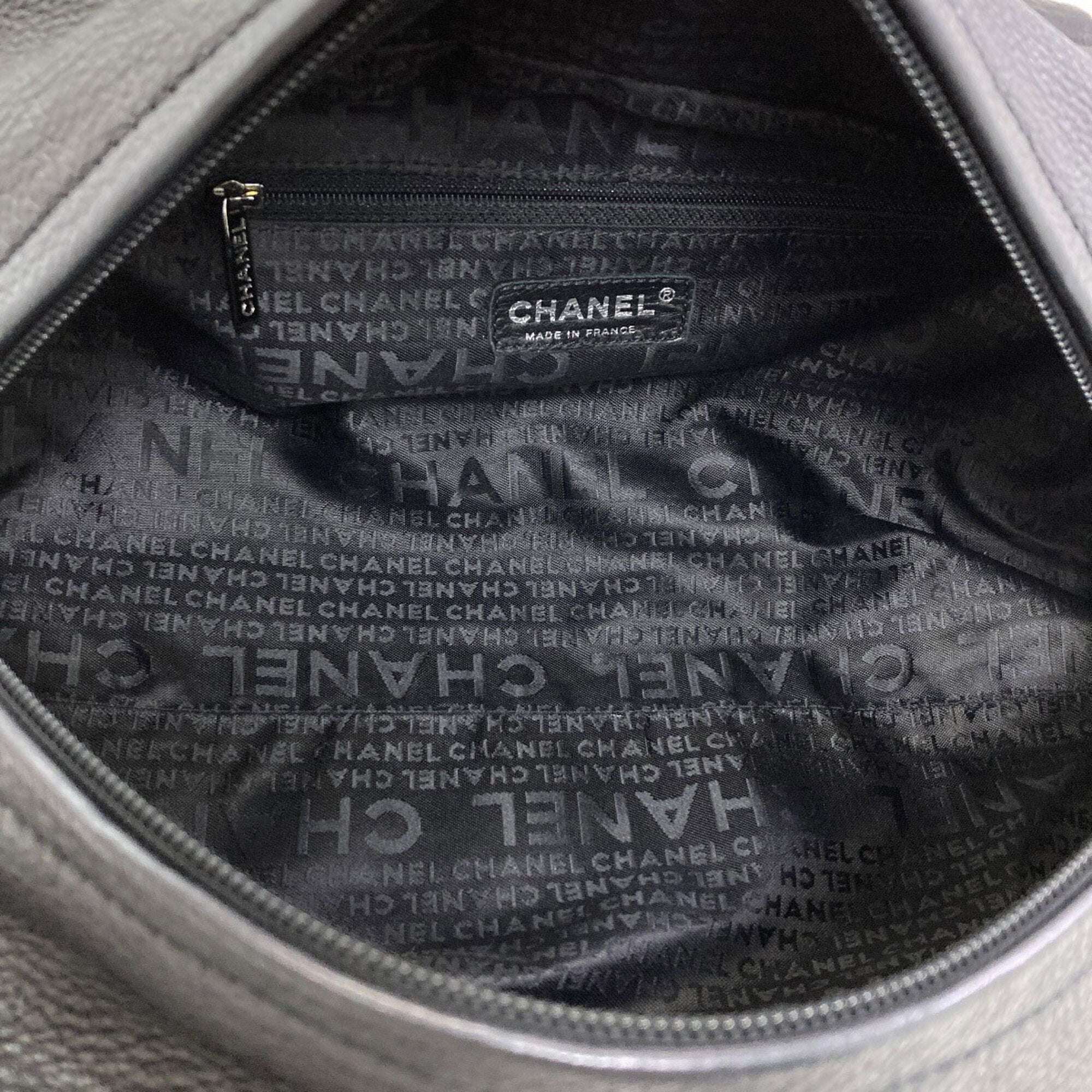 Chanel Black Leather Boston Bag (Pre-Owned)