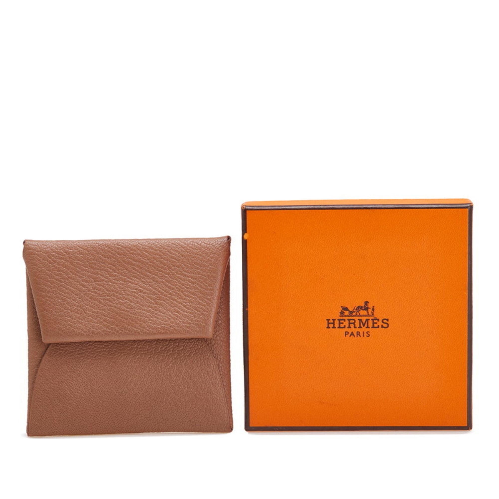 Hermes Brown Chevre Leather Coin Purse/Coin Case (Pre-Owned)