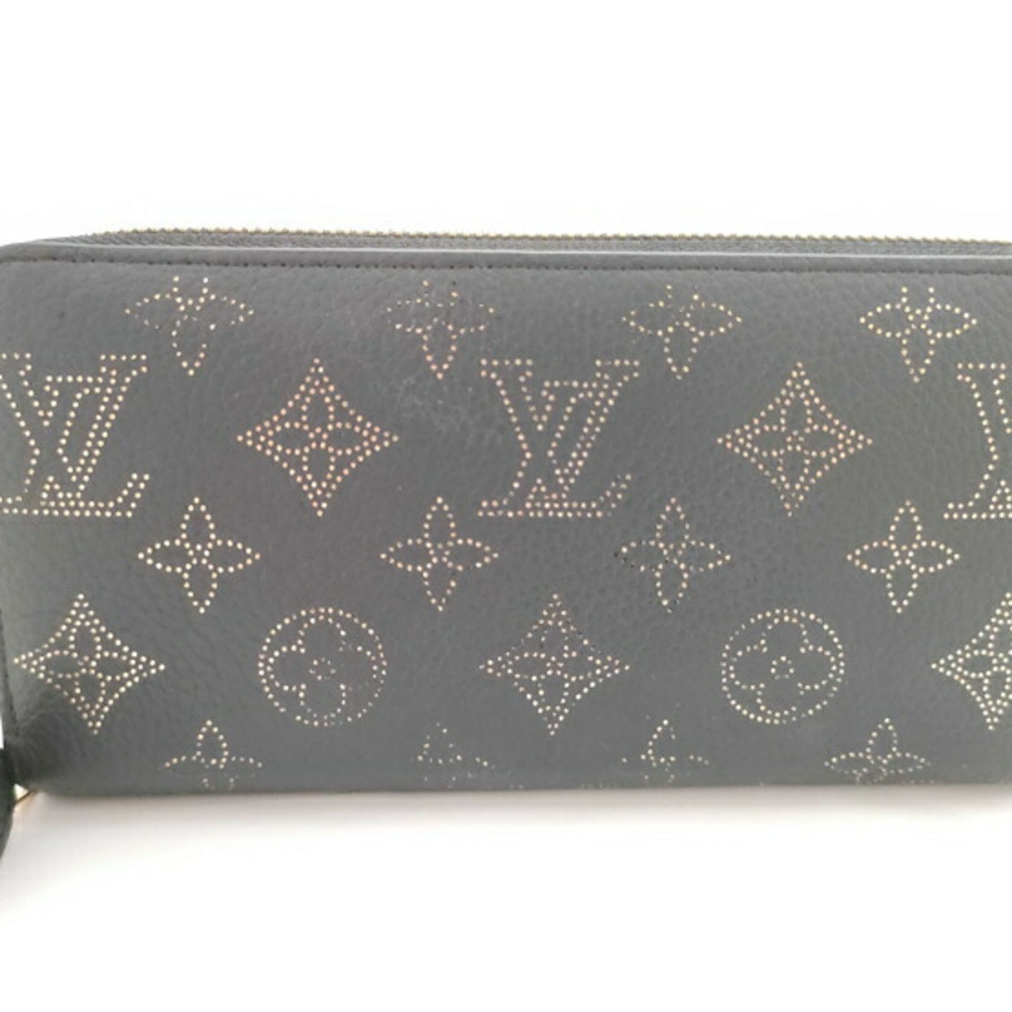 Louis Vuitton Black Leather Long Wallet (Bi-Fold) (Pre-Owned)