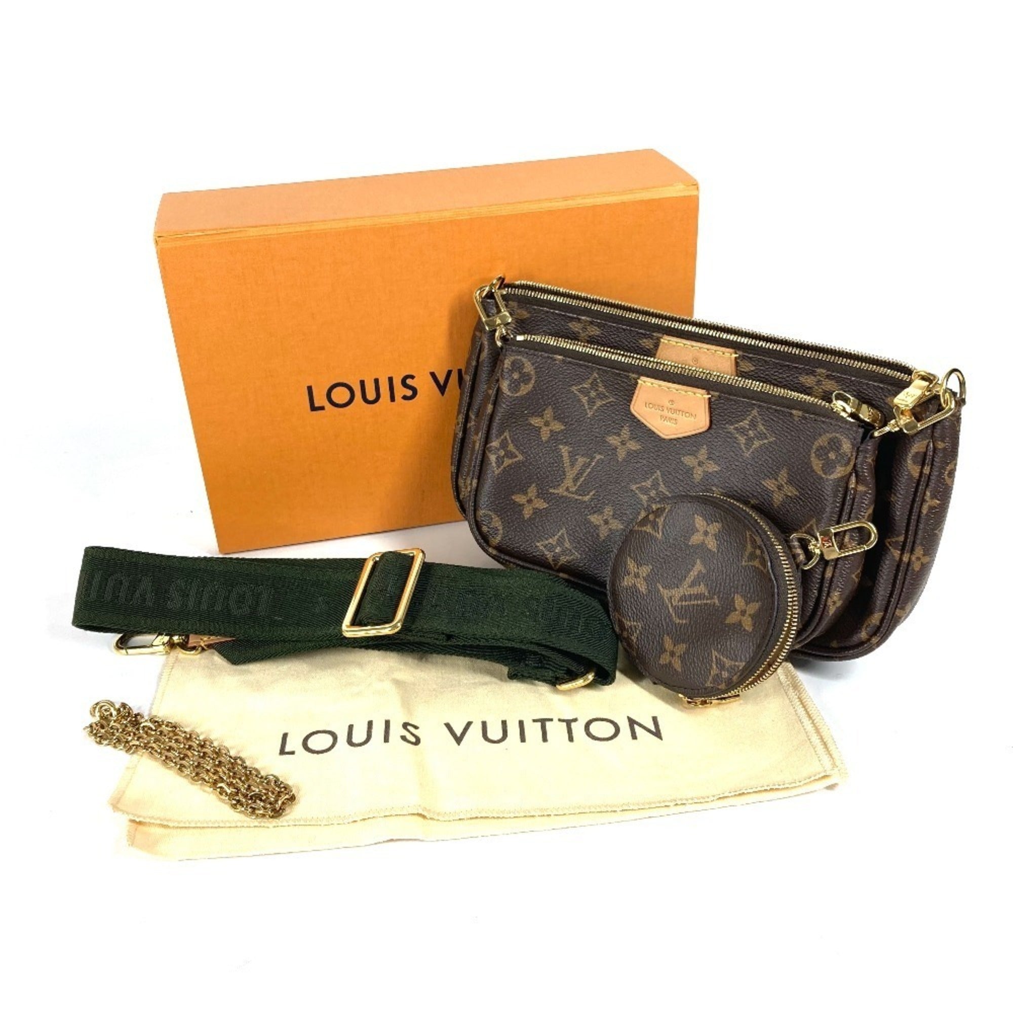 Louis Vuitton Brown Khaki Monogram Pochette Shoulder Bag (Pre-Owned)