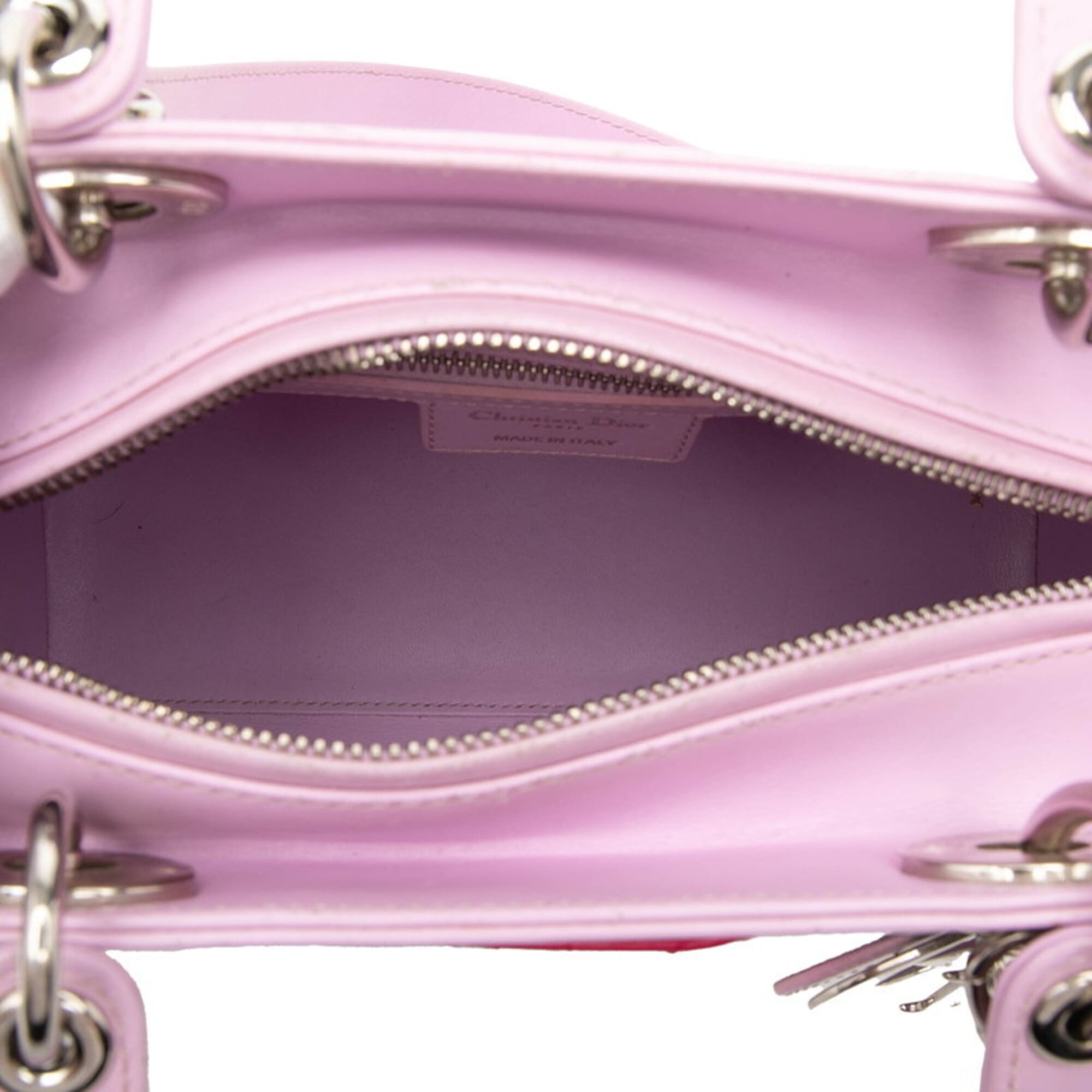 Christian Dior Multi-Color Pink Leather Handbag Shoulder Bag (Pre-Owned)