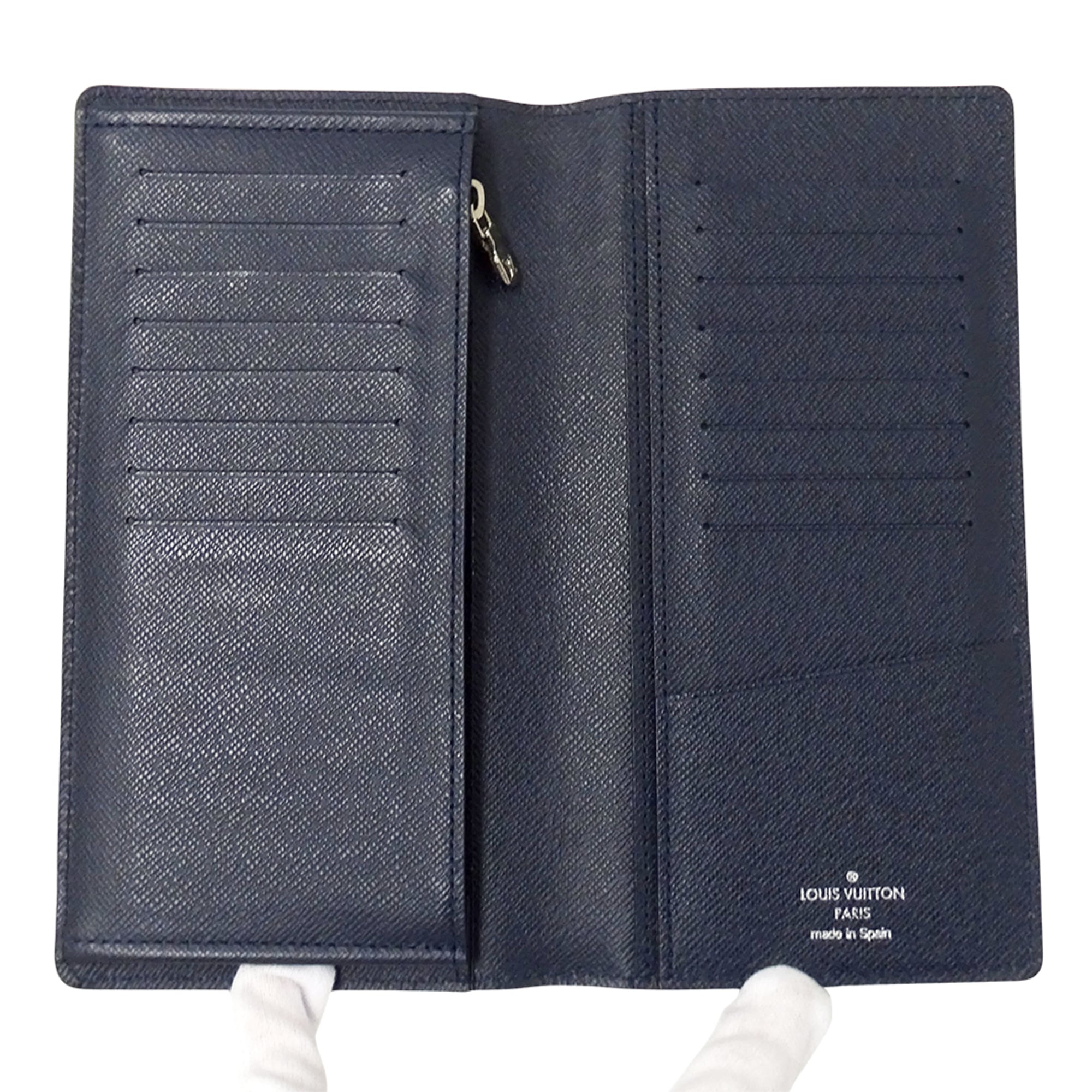 Louis Vuitton Navy Blue Epi Leather Long Wallet (Bi-Fold) (Pre-Owned)