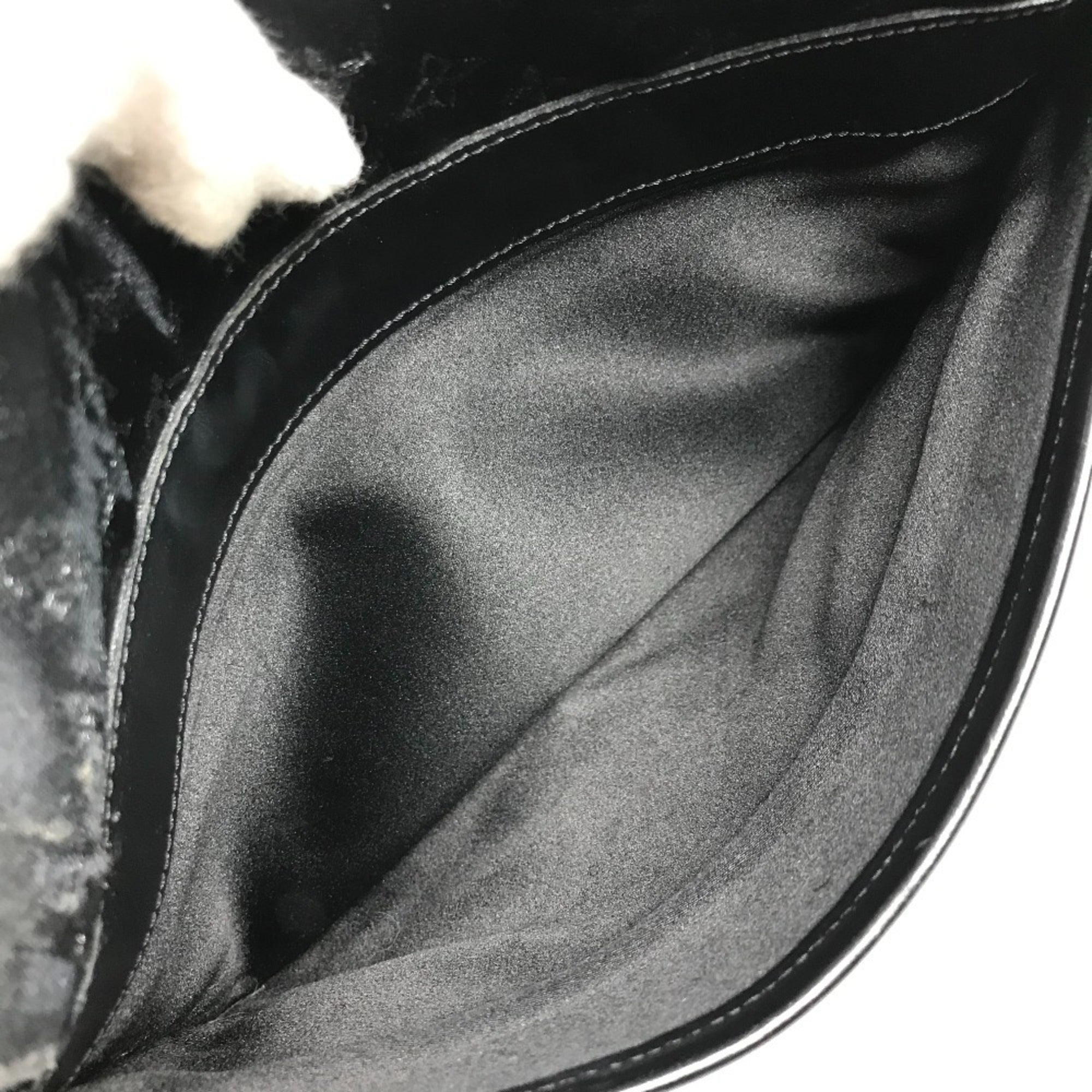 Louis Vuitton Black Monogram Satin Leather Pochette Shoulder Bag (Pre-Owned)