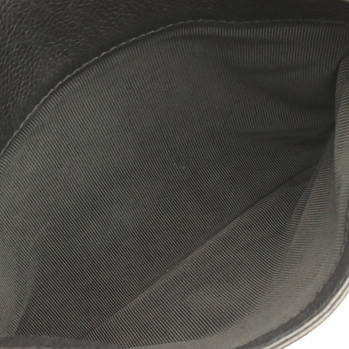 Chanel Black Grained Calfskin Shoulder Bag Tote Bag (Pre-Owned)