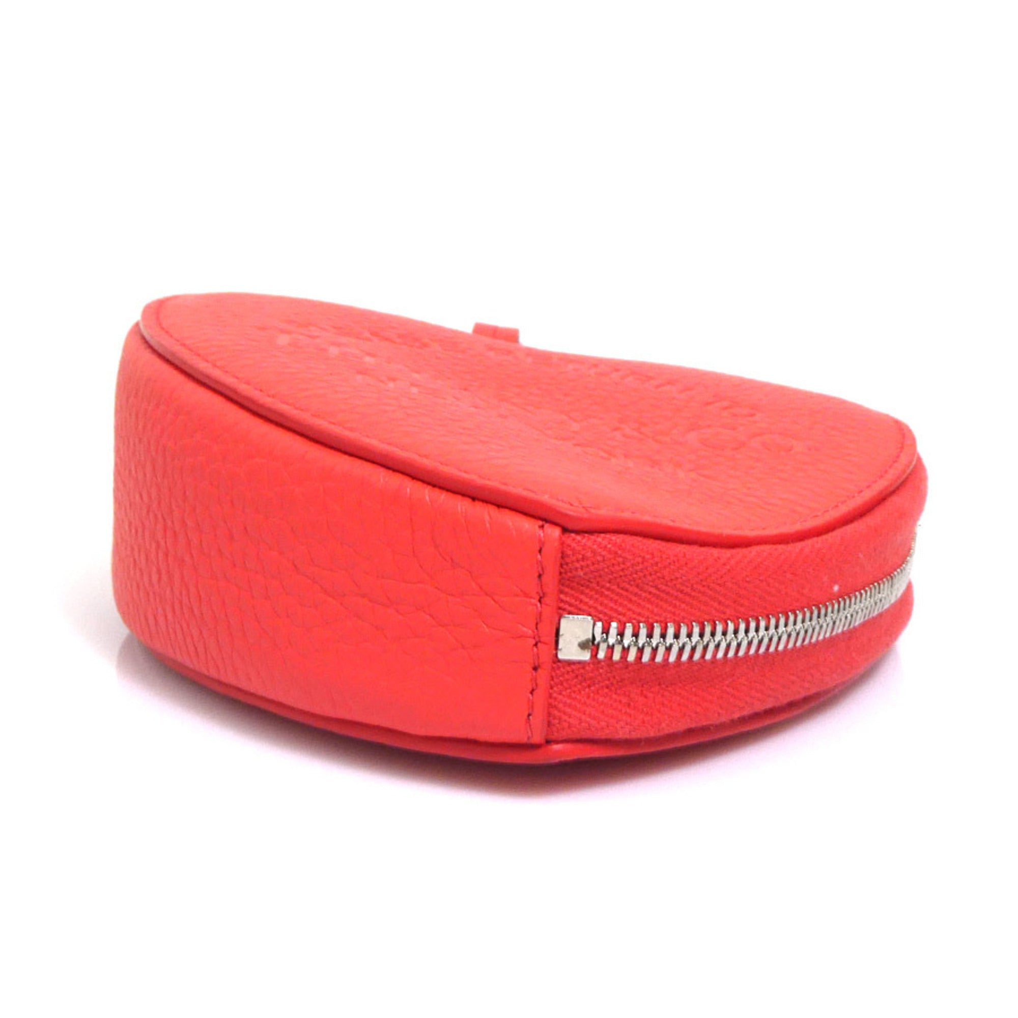 Tiffany Red Color Leather Coin Purse/Coin Case (Pre-Owned)