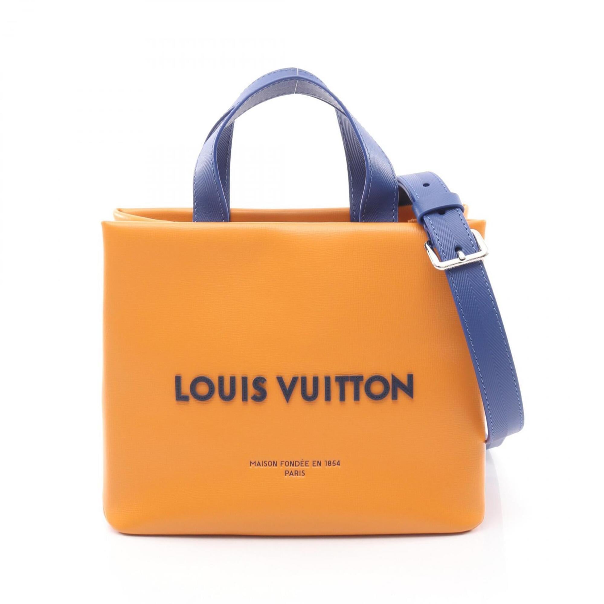 Louis Vuitton Orange Leather Handbag Tote Bag (Pre-Owned)