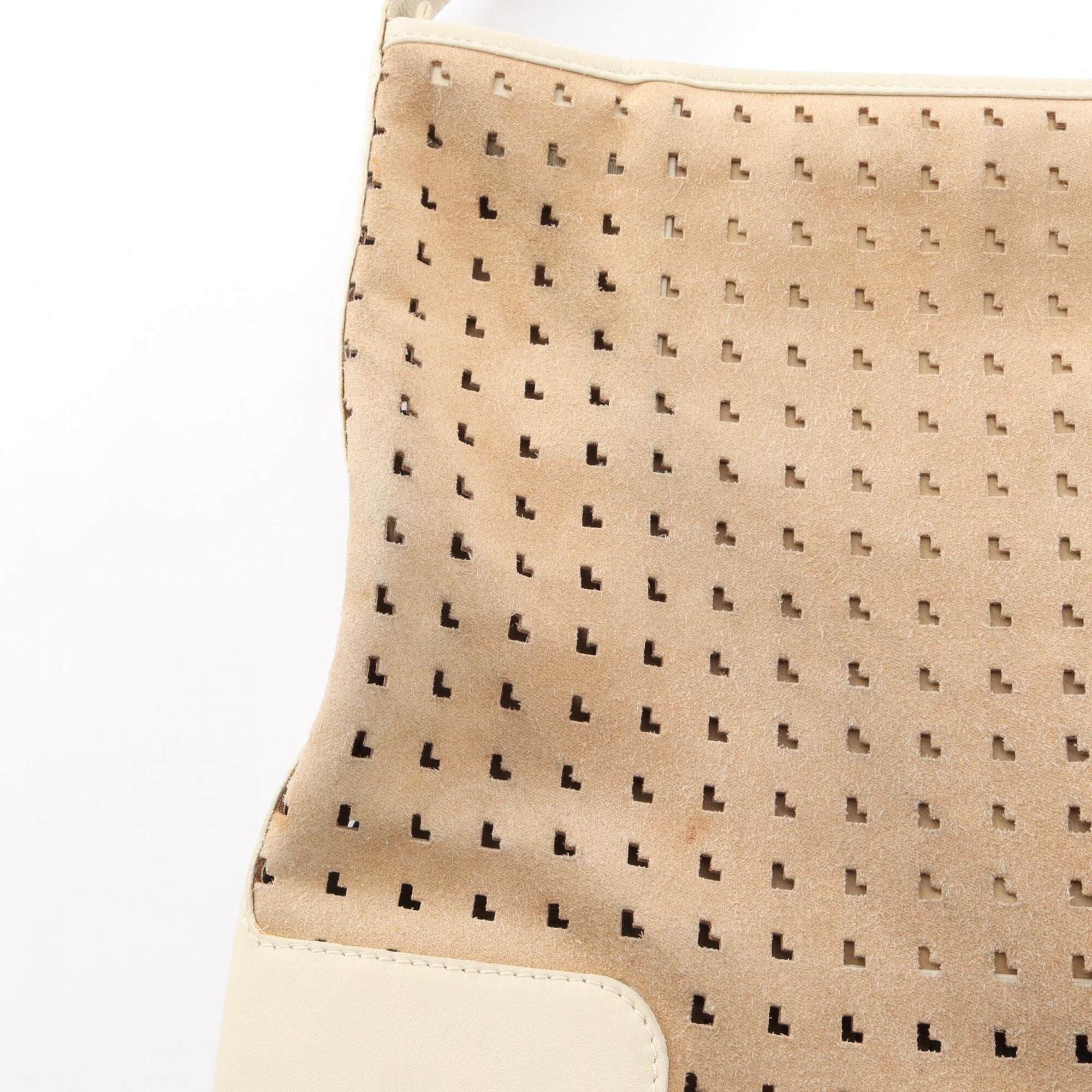 Loewe Beige Ivory Suede Leather Shoulder Bag (Pre-Owned)