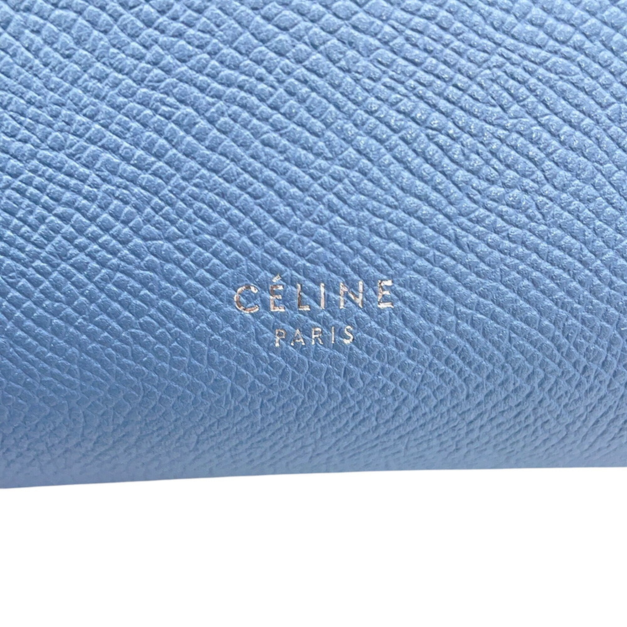 Celine Blue Leather Handbag Shoulder Bag (Pre-Owned)