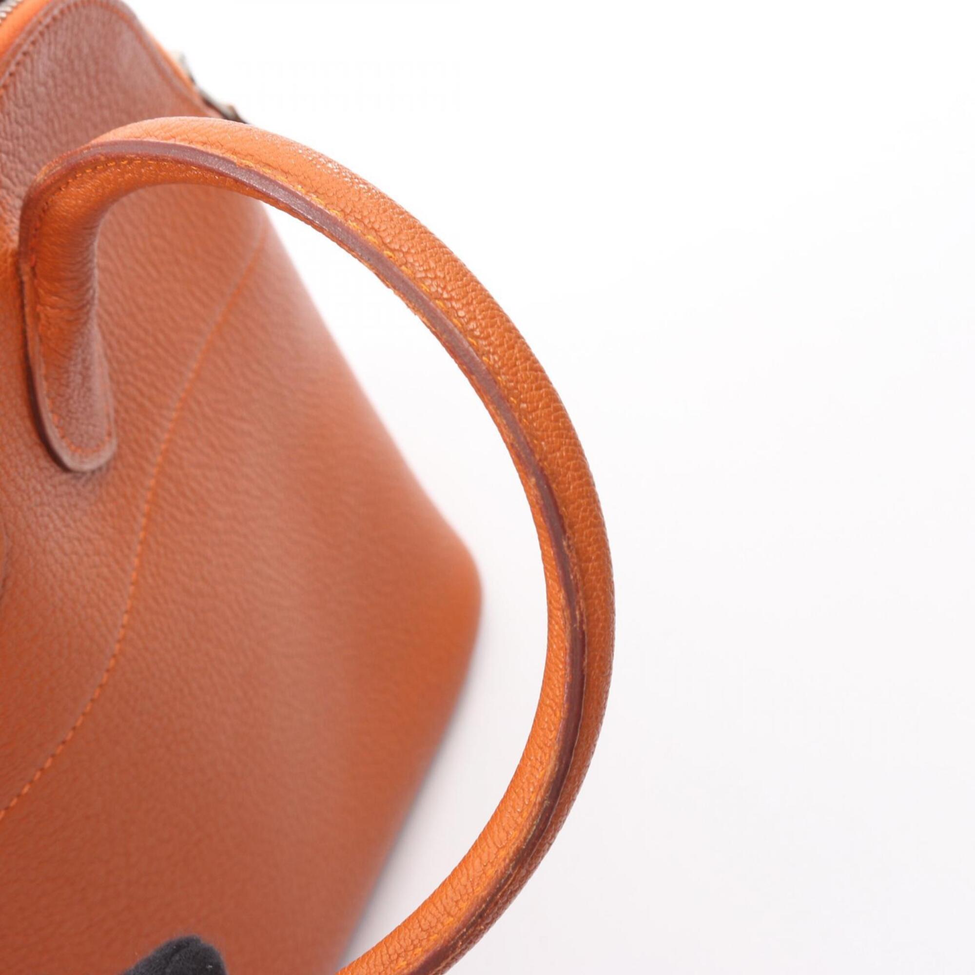 Hermes Orange Leather Chevre Leather Handbag (Pre-Owned)
