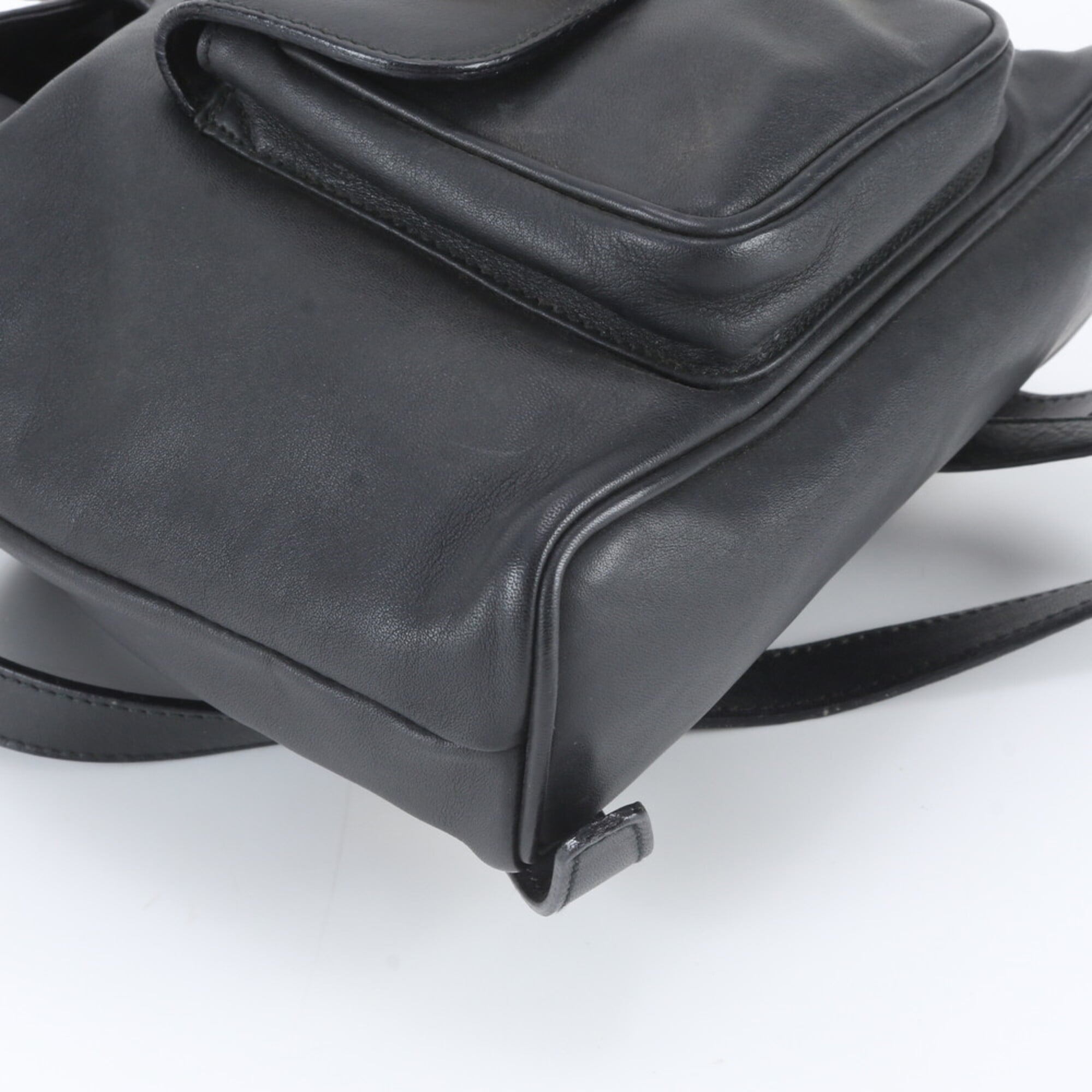 Gucci Black Leather Backpack Shoulder Bag (Pre-Owned)