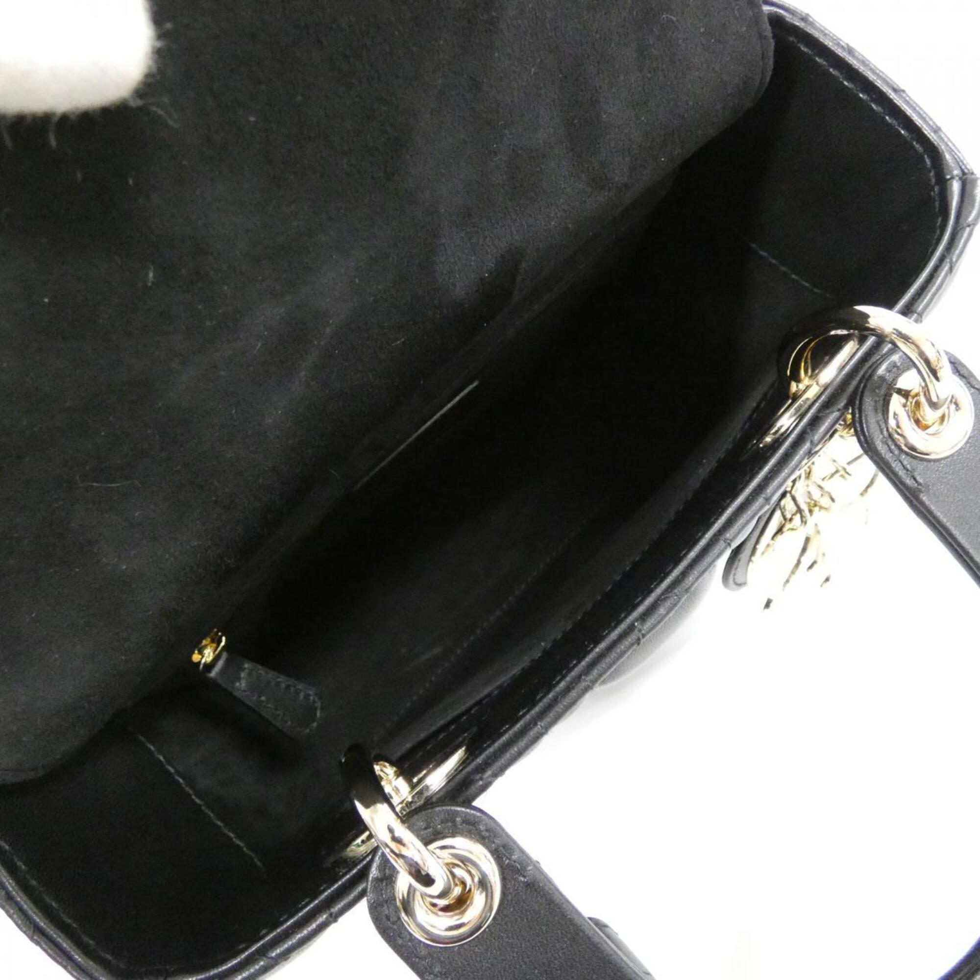 Christian Dior Black Leather Handbag (Pre-Owned)