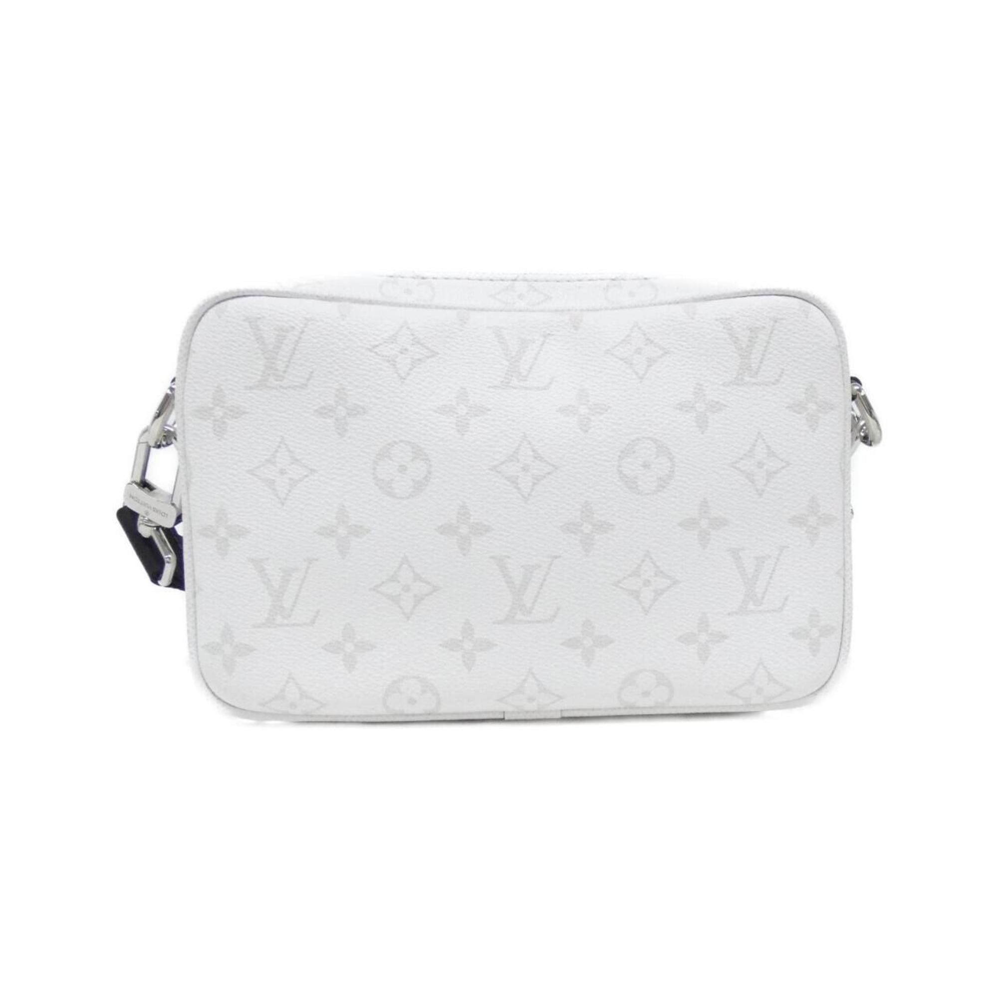 Louis Vuitton White Coated Canvas Leather Shoulder Bag (Pre-Owned)